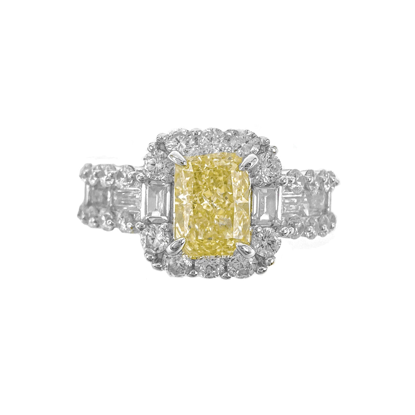 Colored Ice Cut Baguette Ring