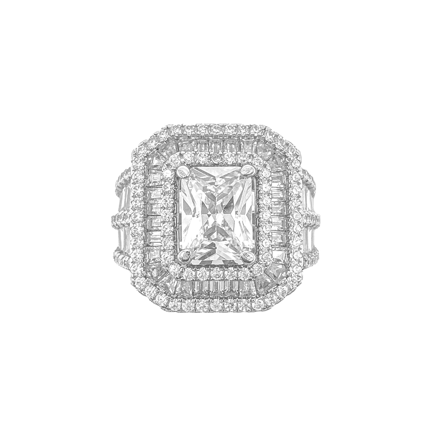Emeral Cut With Round Sides Ring