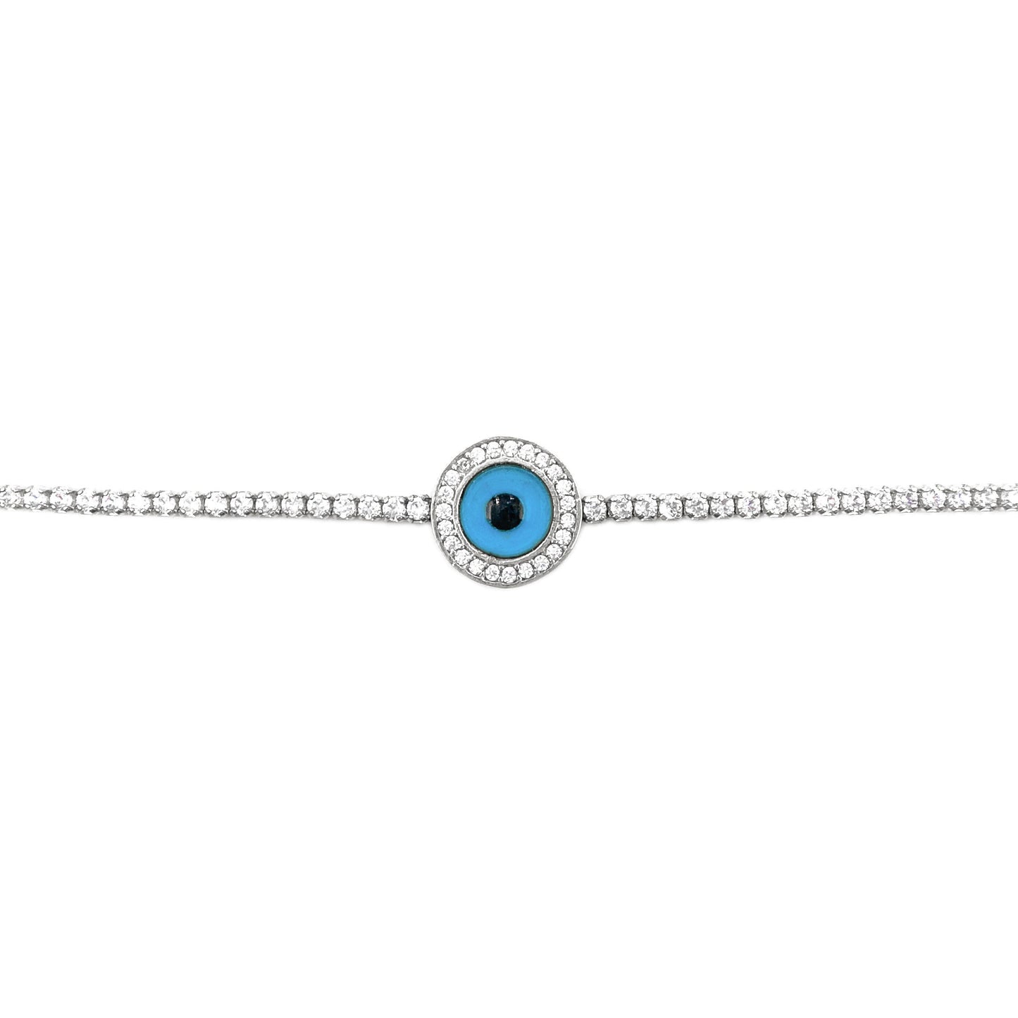 Glass Eye Evil Eye Tennis Bracelet