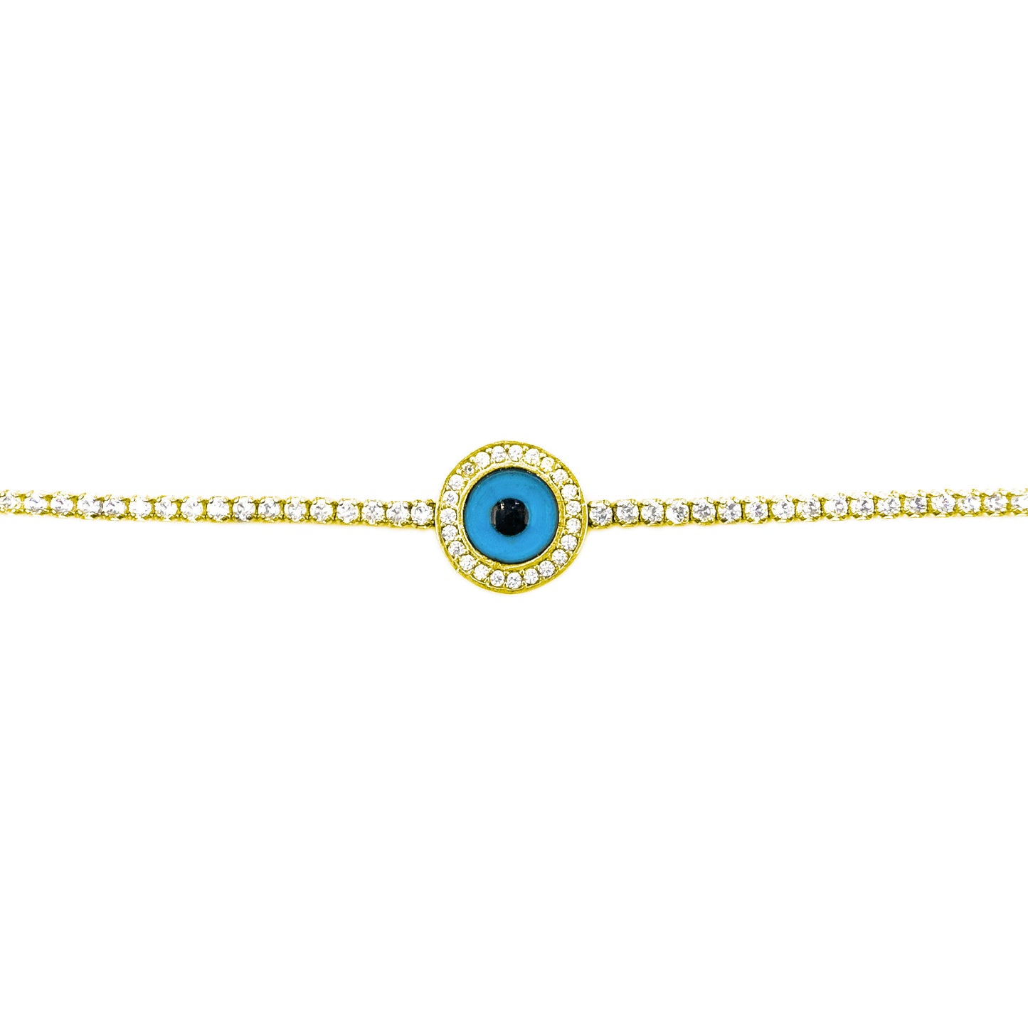 Glass Eye Evil Eye Tennis Bracelet
