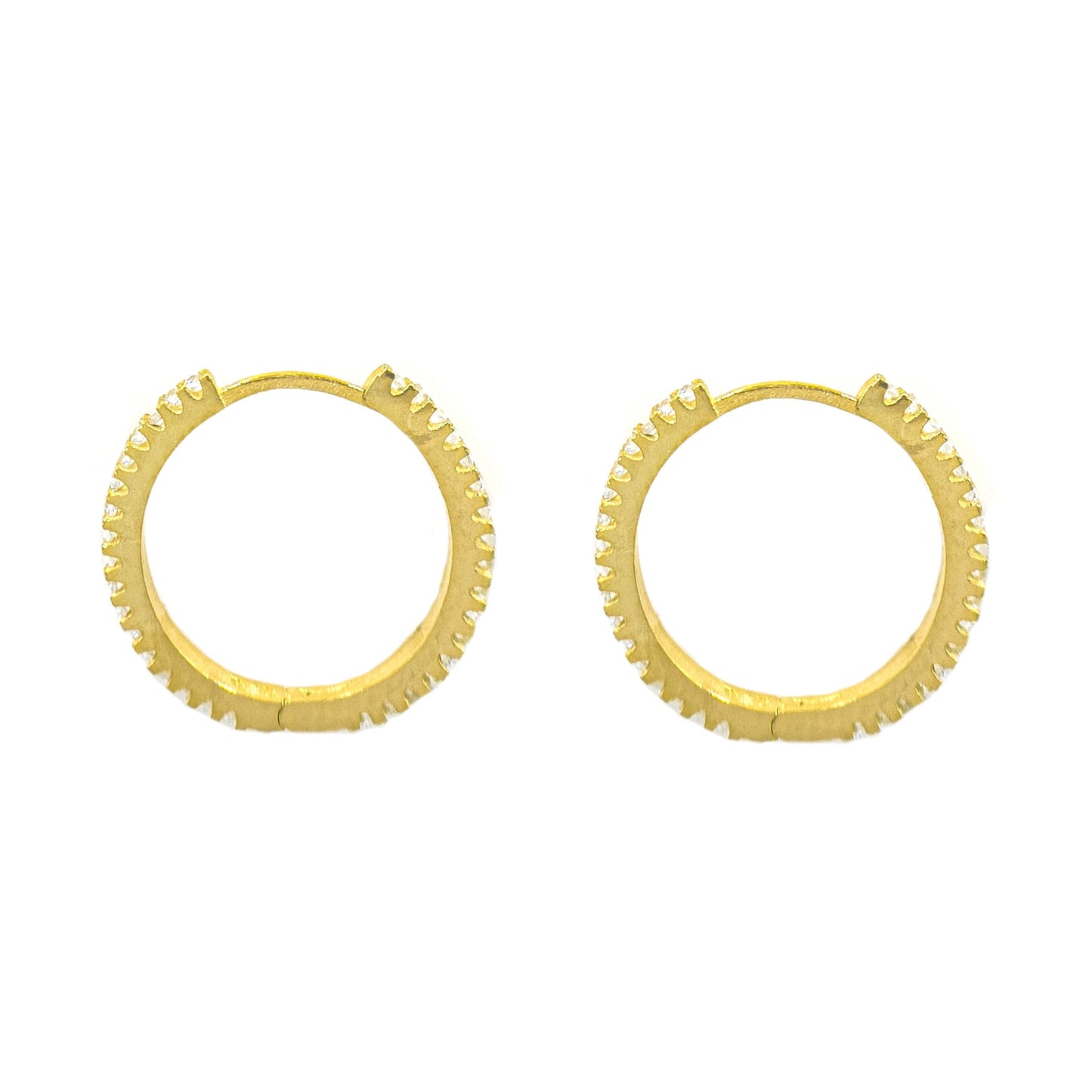 Largest Size Stone Hoop Earrings