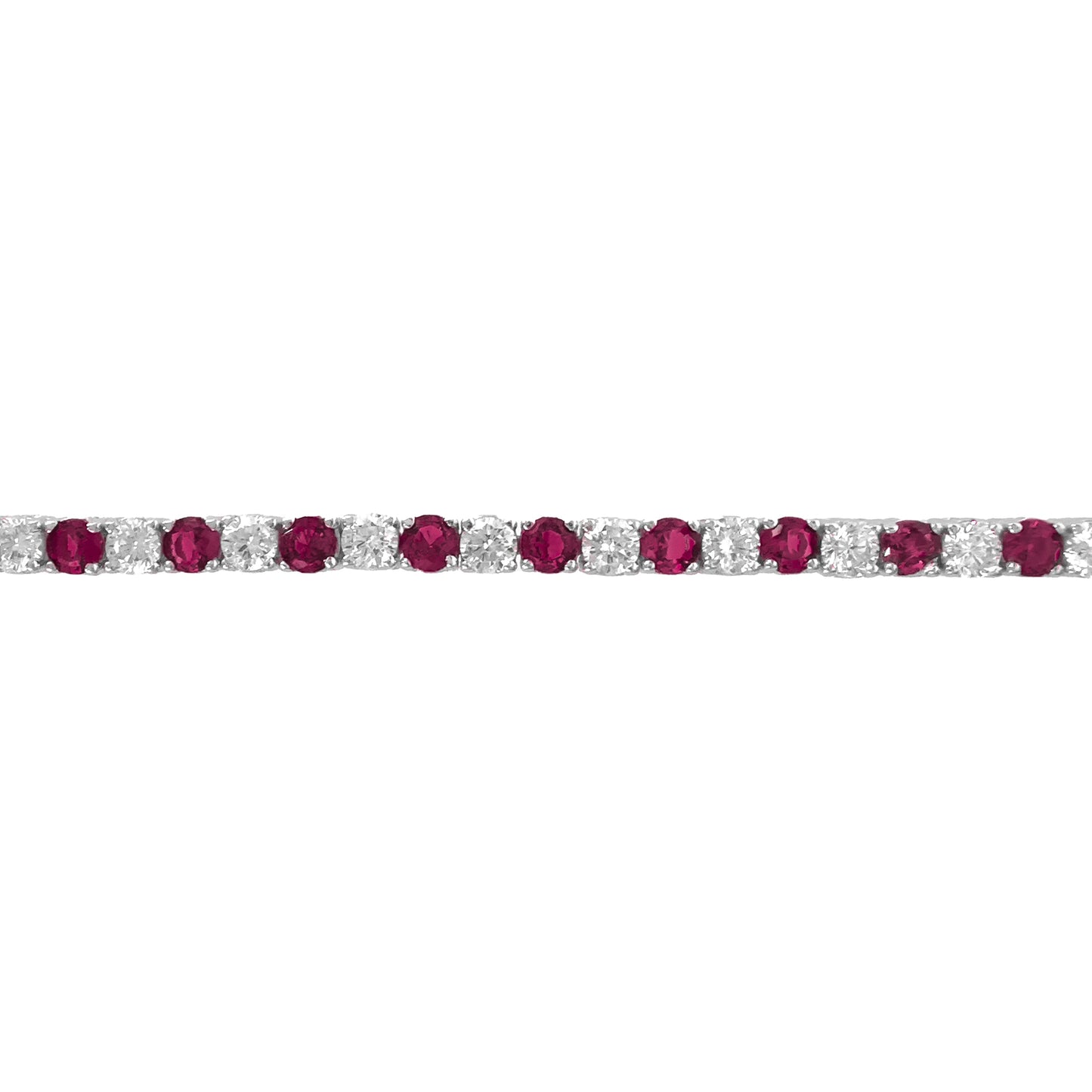 Two and a half mm Fuchsia Stone Tennis Bracelet