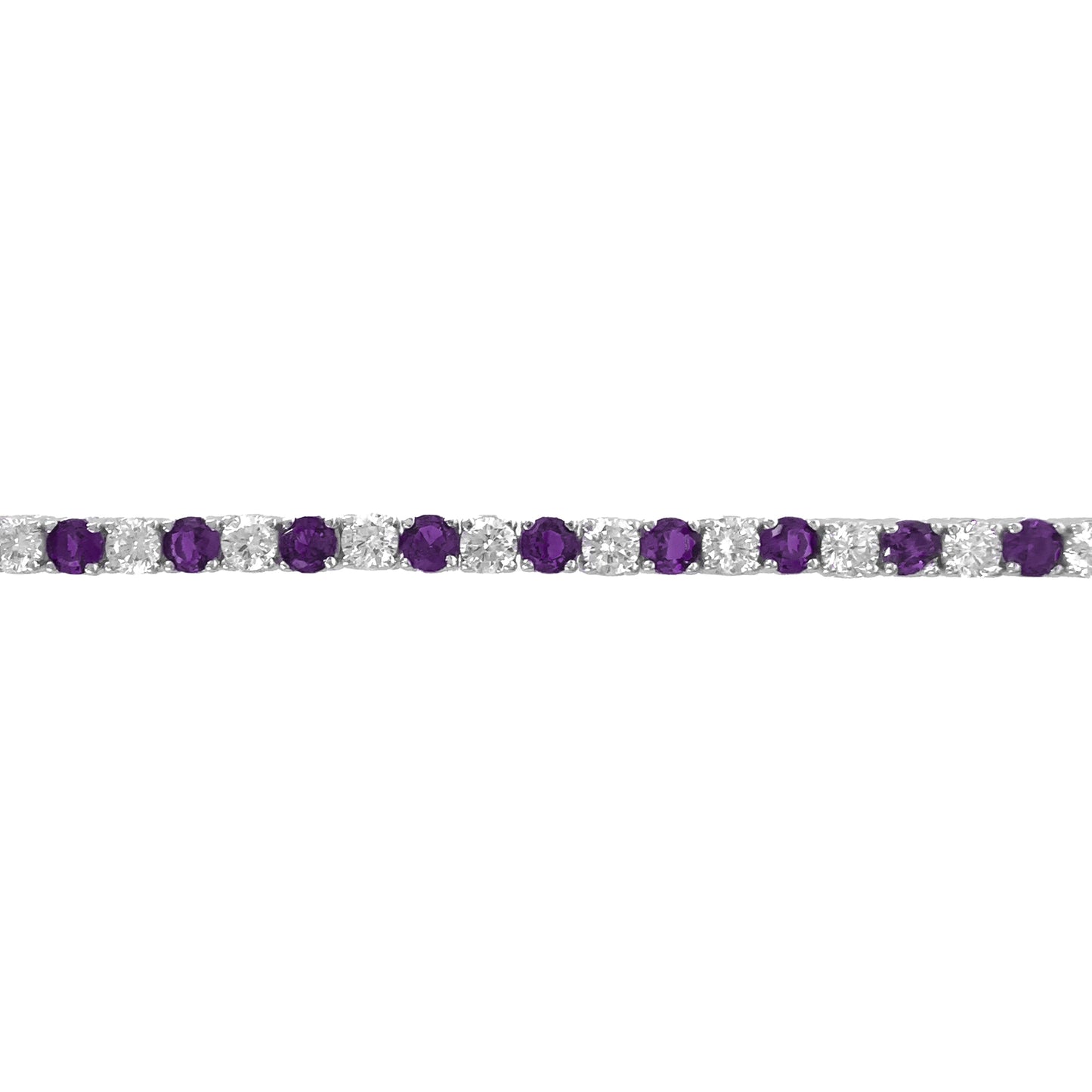 Two and a half mm Purple Stone Tennis Bracelet