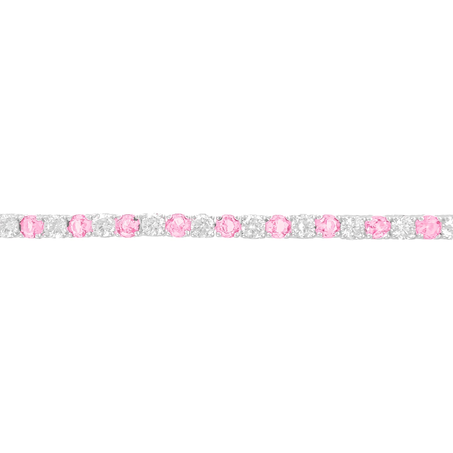 Two and a half mm Pink Stone Tennis Bracelet