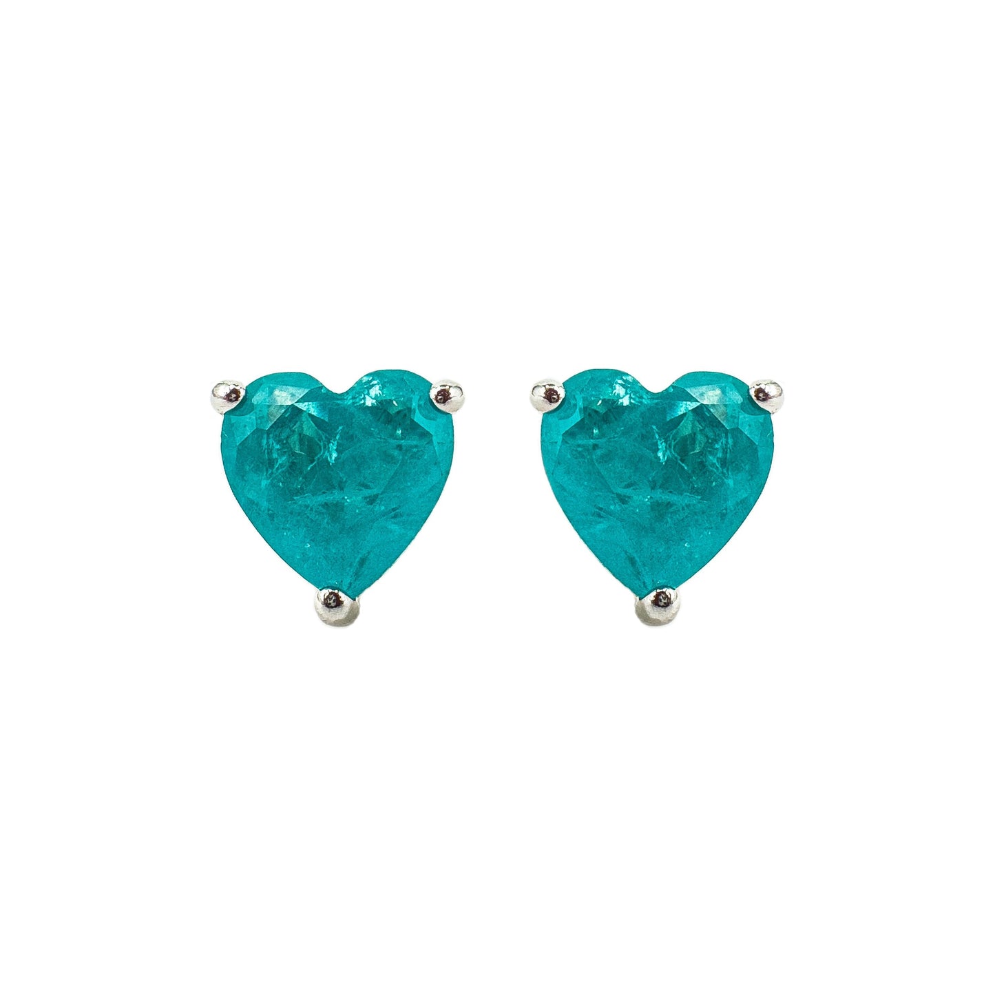 Paraiba Emerald Heart Earrings