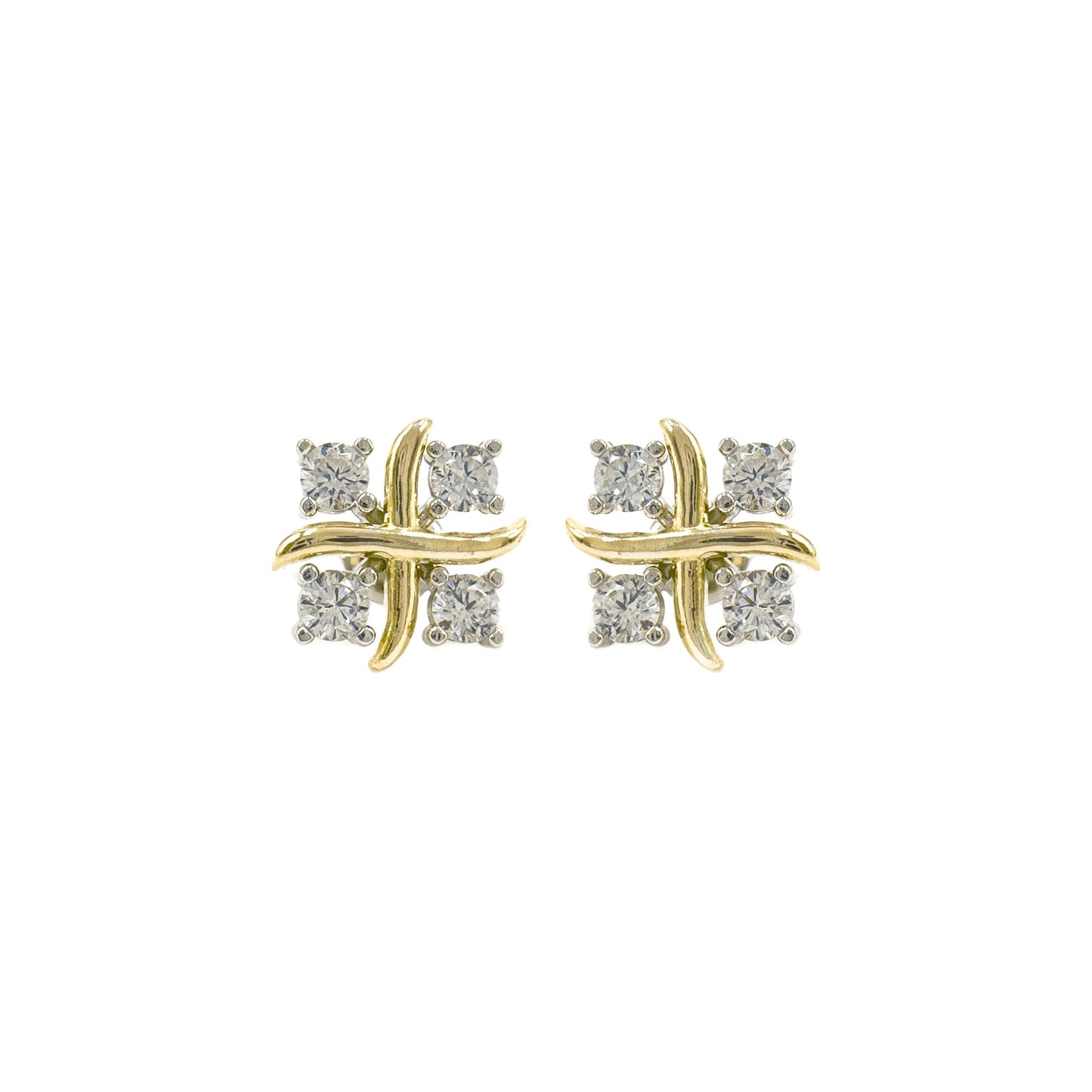 Two Color Stone Earrings