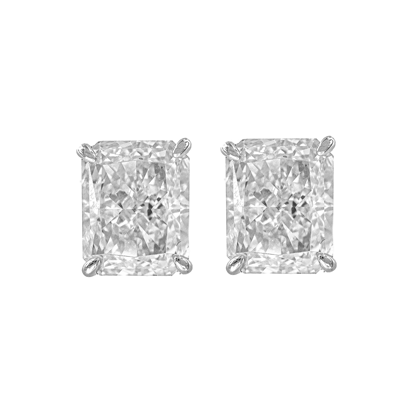 Colored Ice Cut Emerald Earring