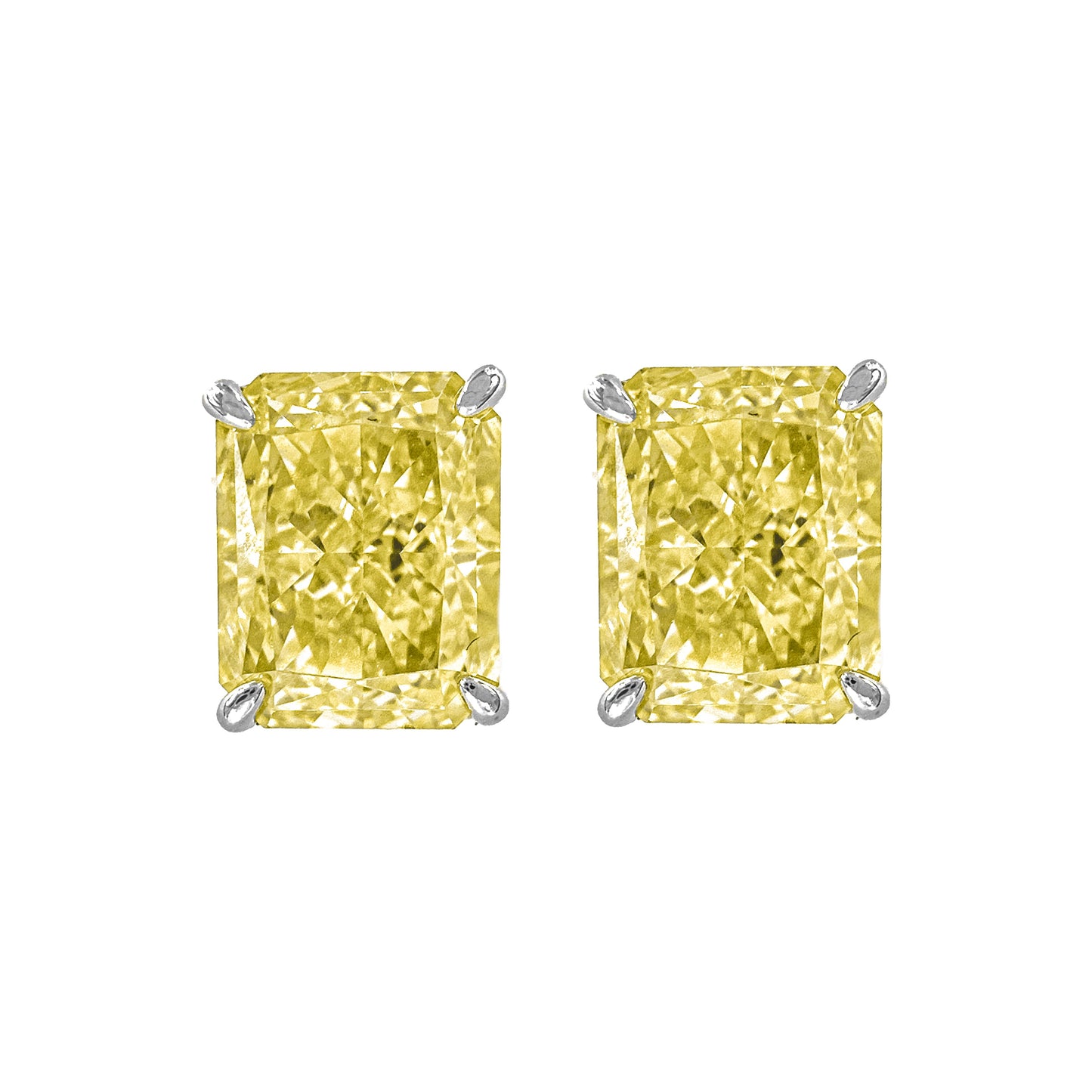 Colored Ice Cut Emerald Earring