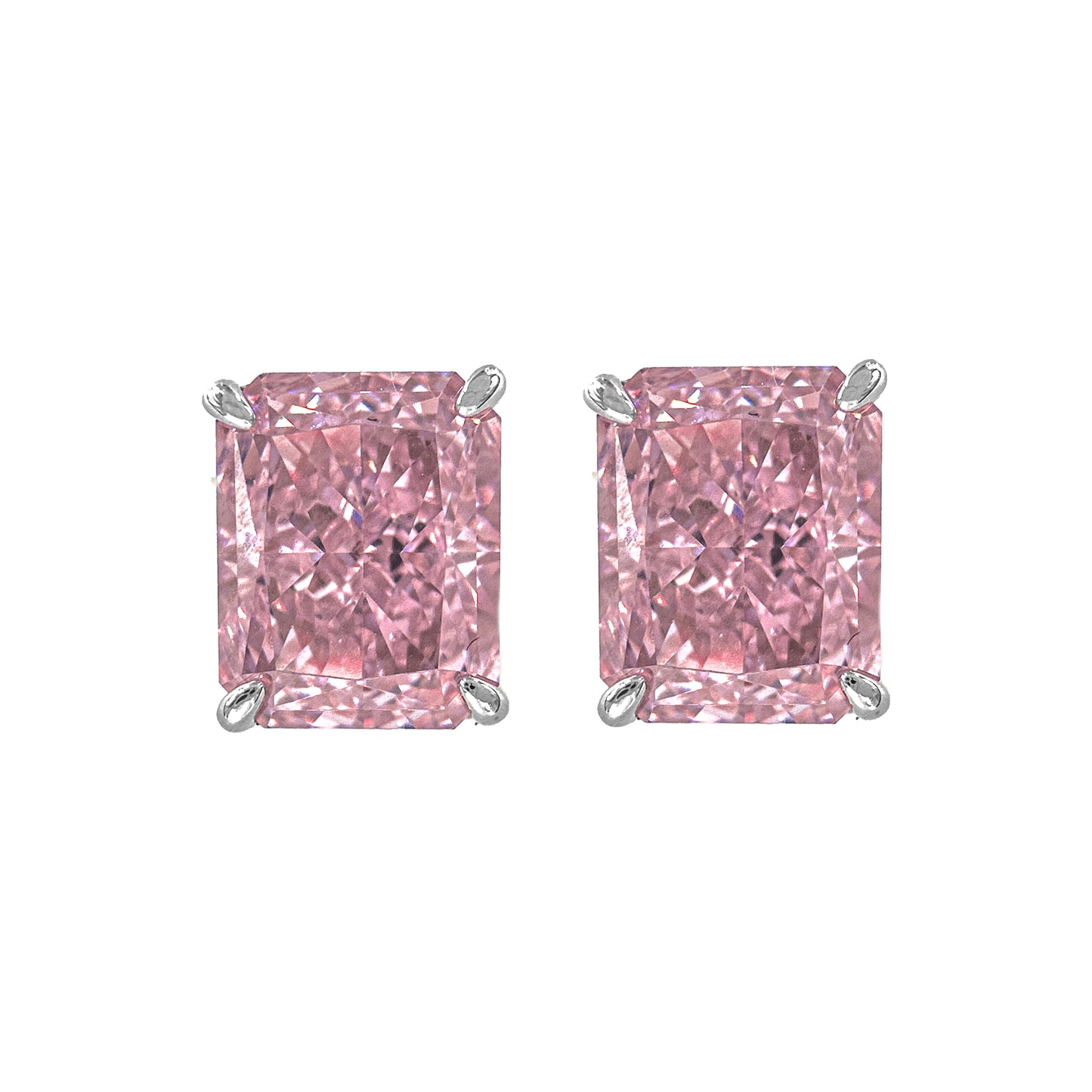 Colored Ice Cut Emerald Earring
