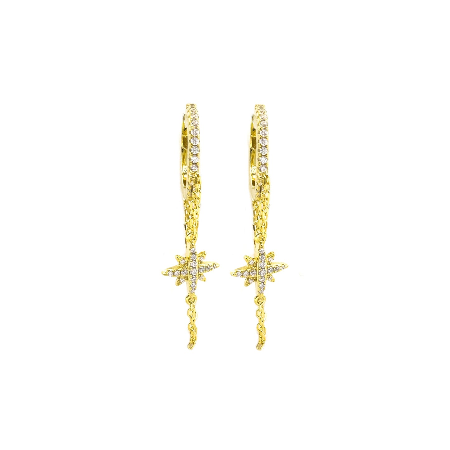 Star Stone Chain Earring