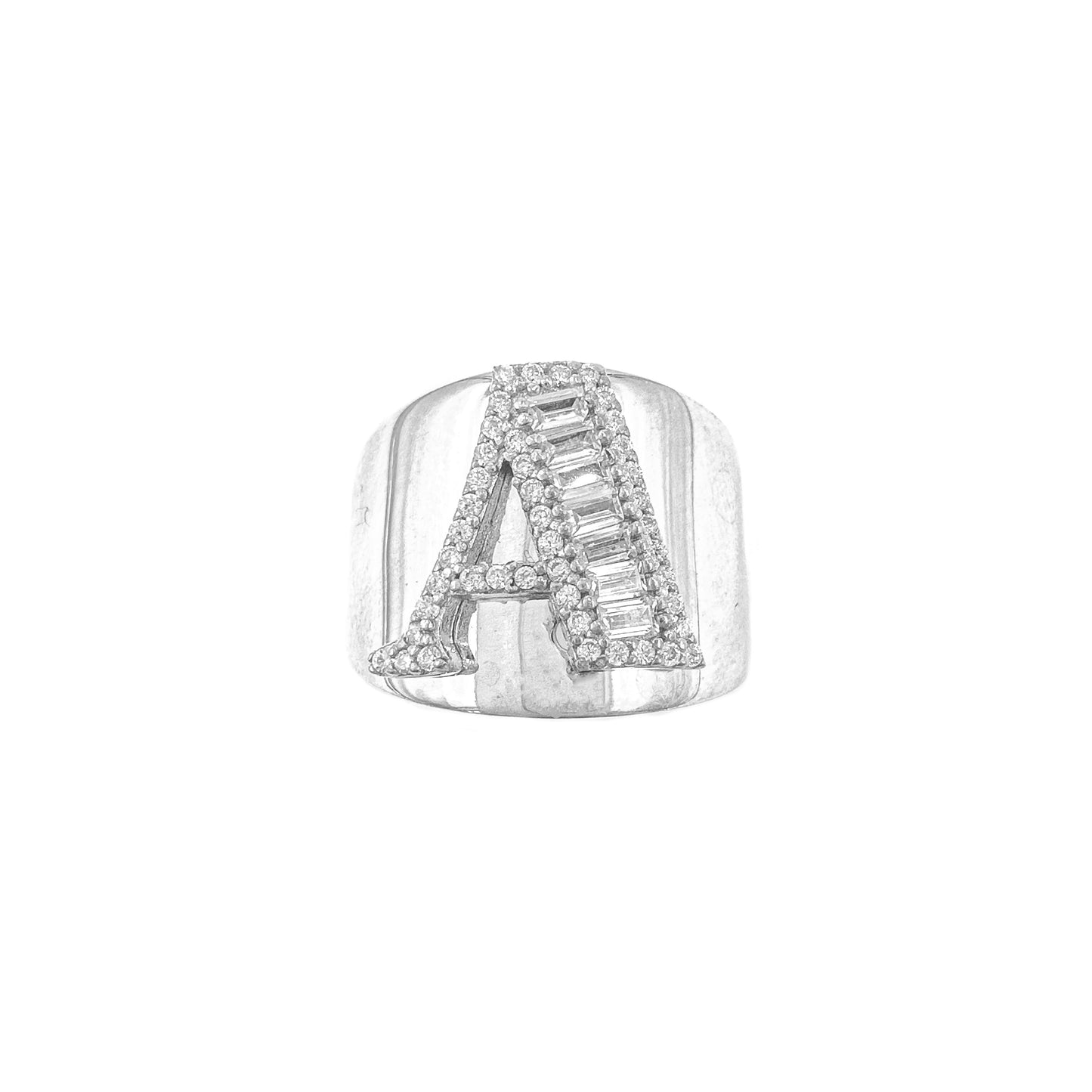 Stone Letter Ring
