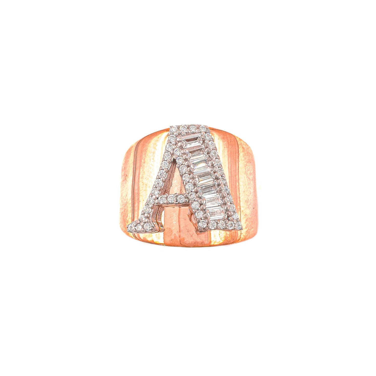 Stone Letter Ring