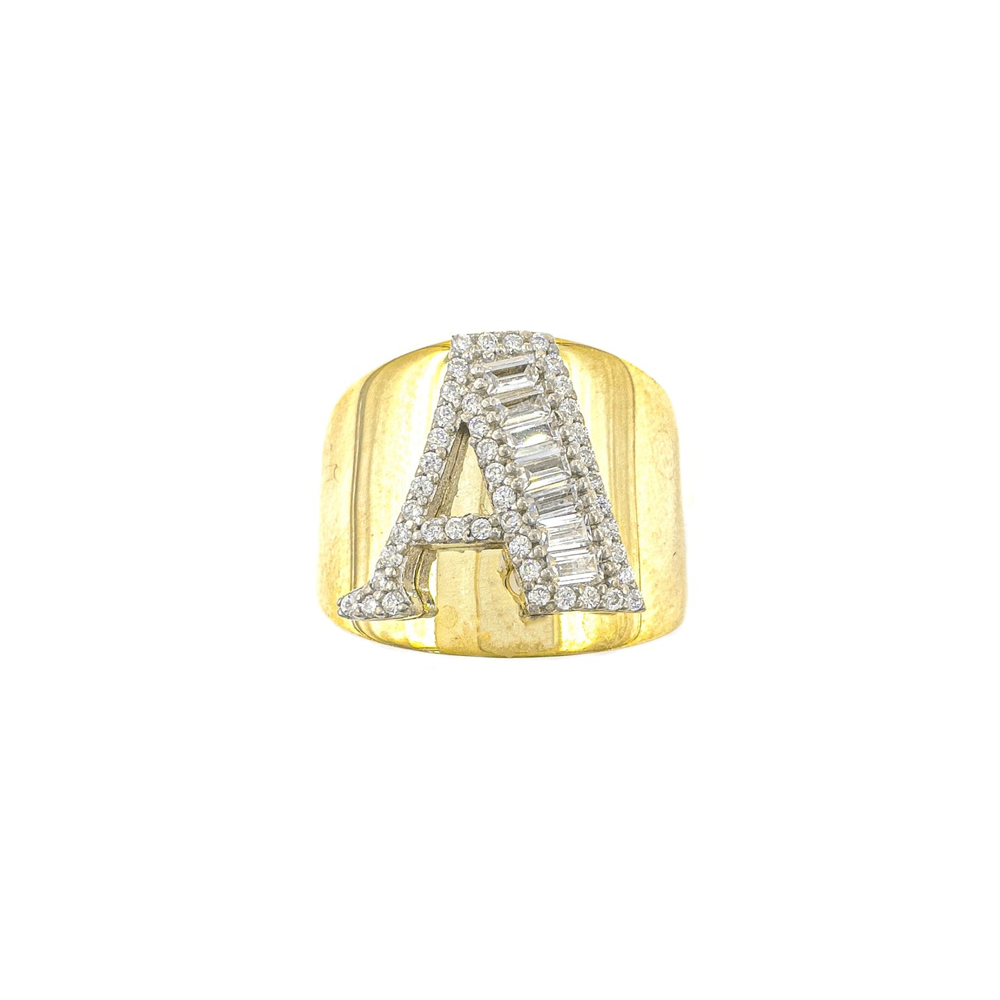 Stone Letter Ring