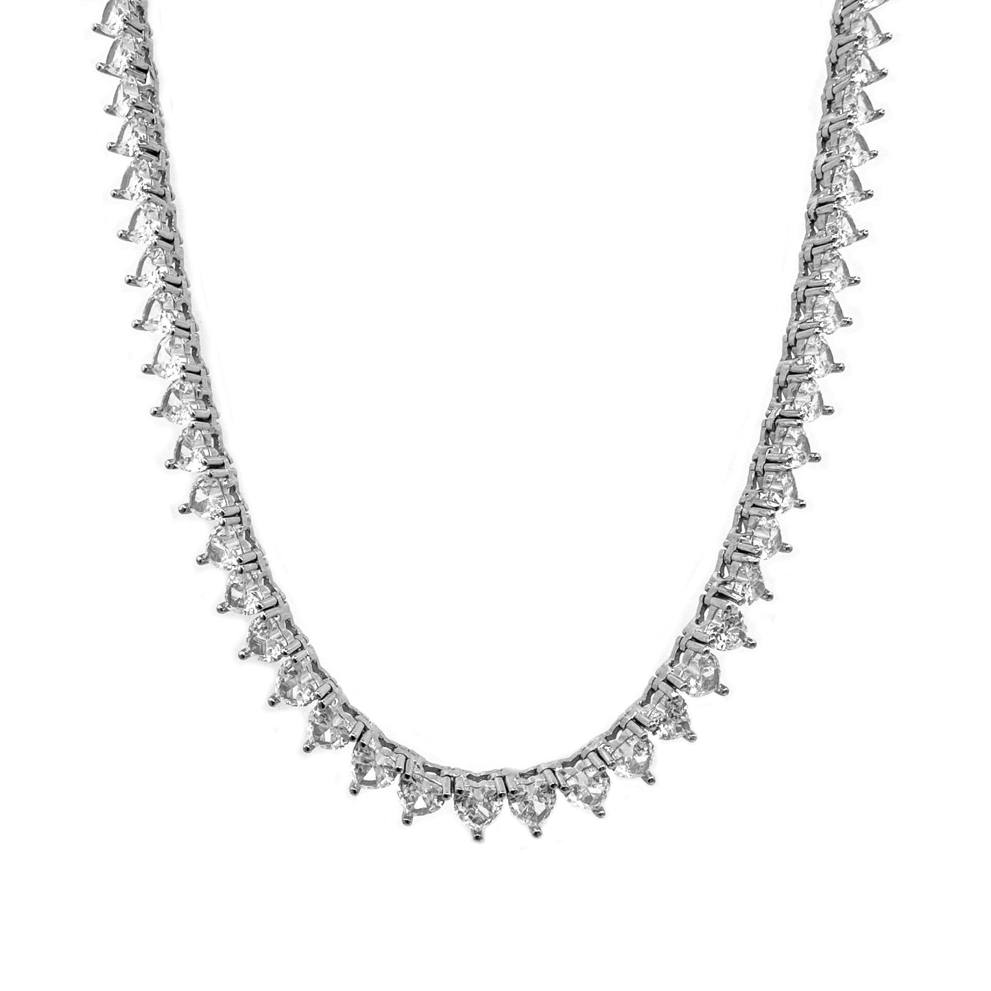 Heart Tennis Necklace