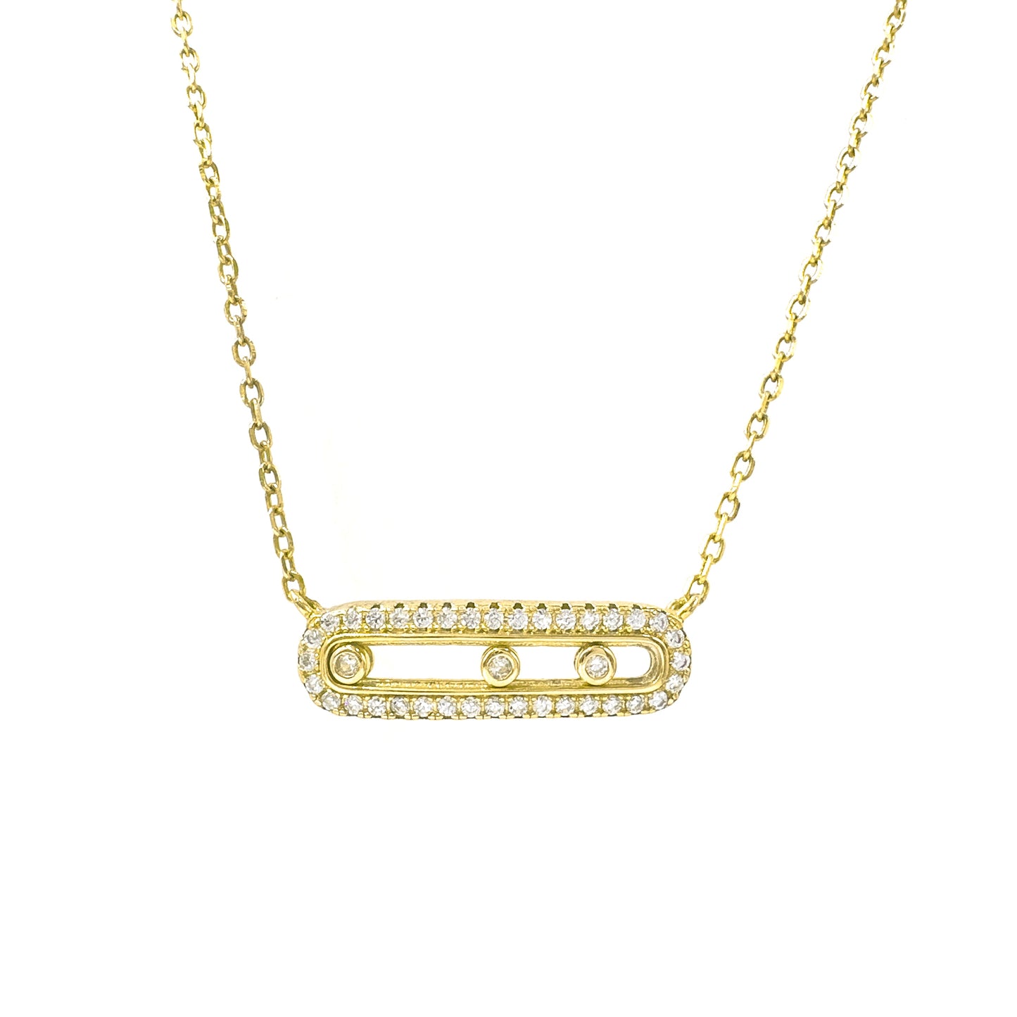 Triple Medium Size Mes Necklace