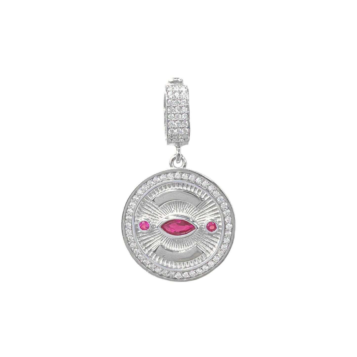 Colorful Stone Medallion Pendant / Charm