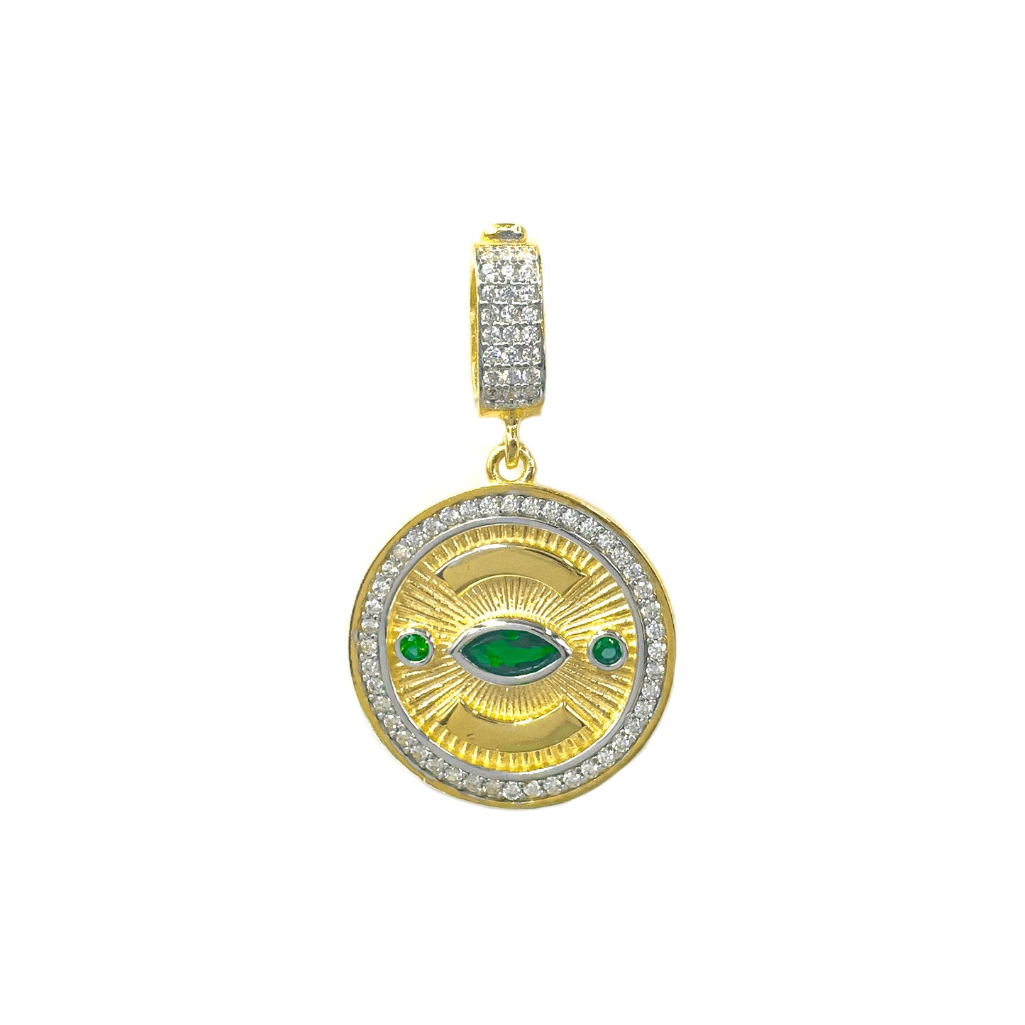 Colorful Stone Medallion Pendant / Charm