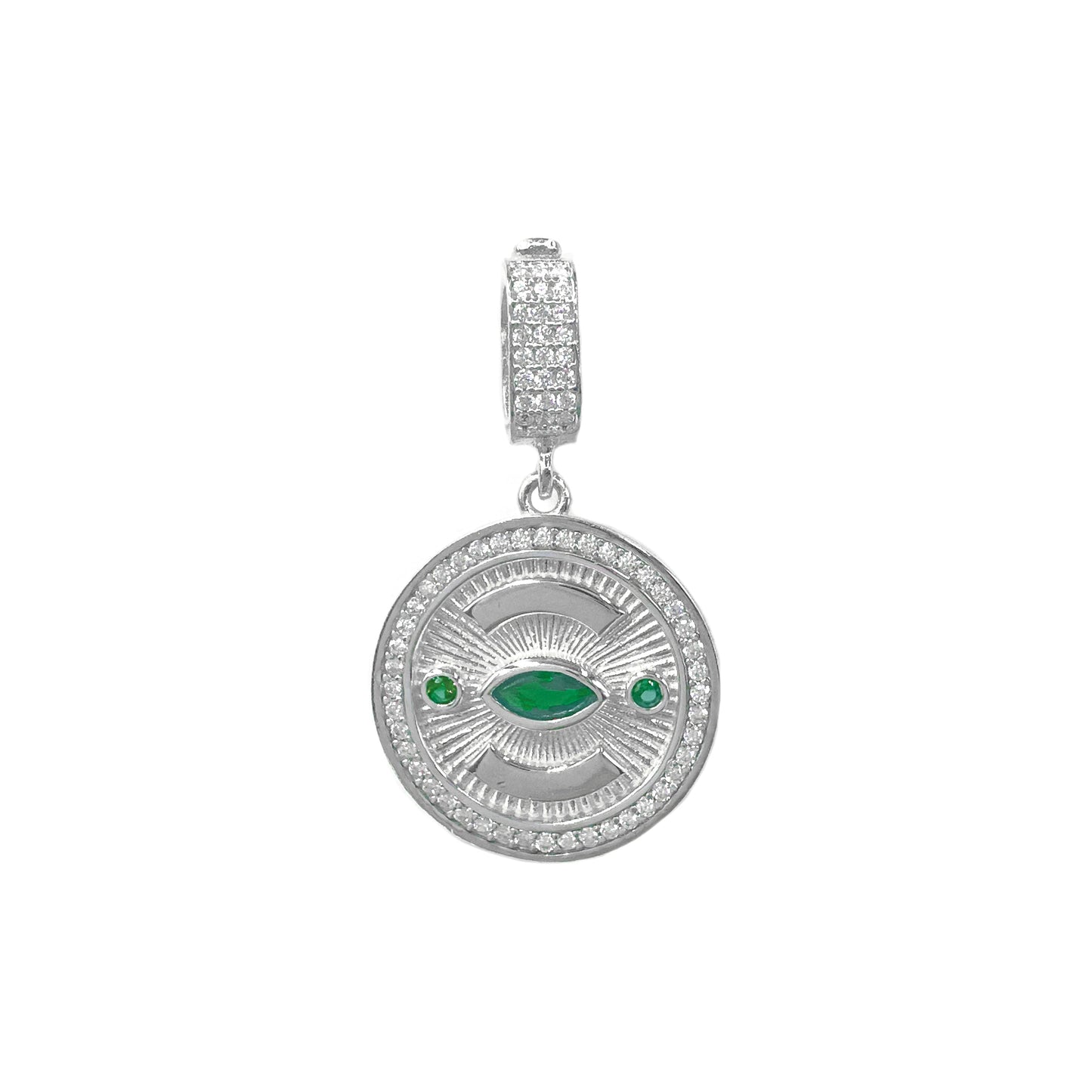 Colorful Stone Medallion Pendant / Charm