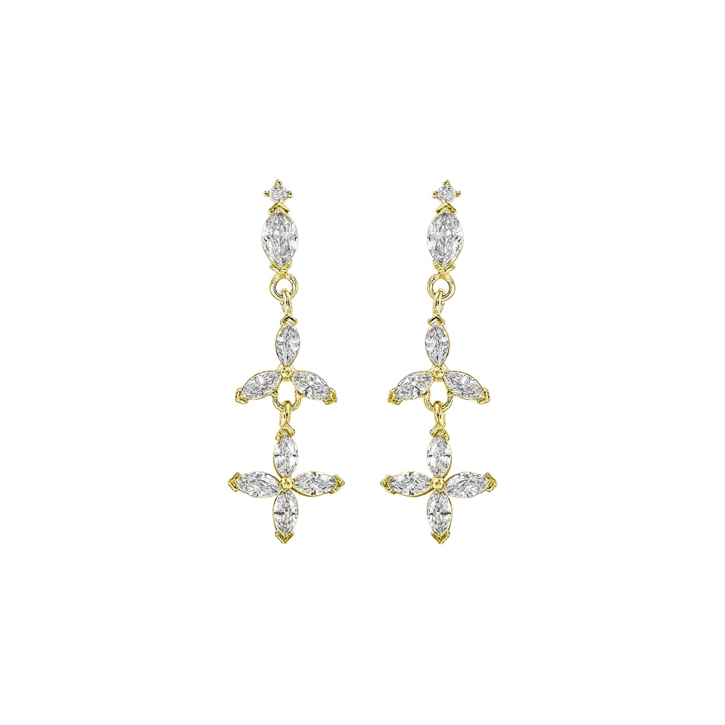 Marquise Stone Dangle Earrings