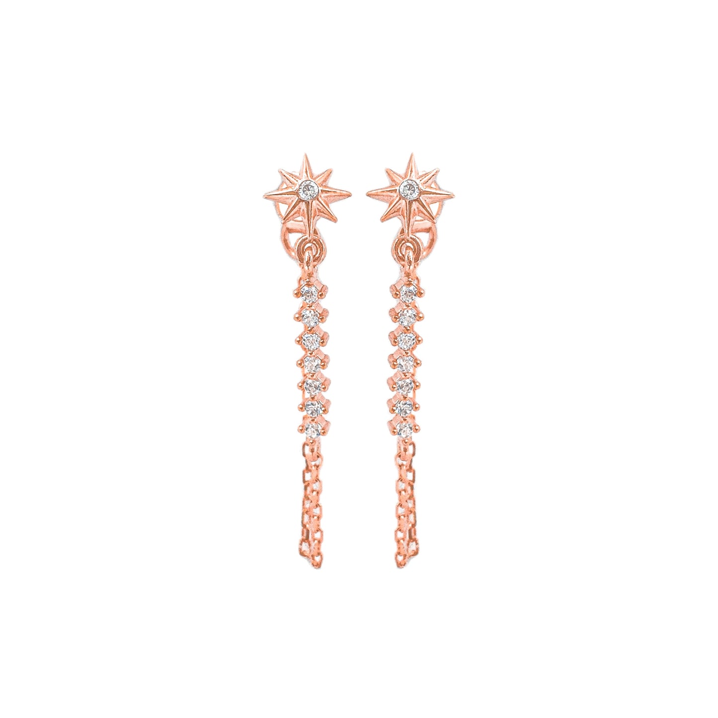 Star Row Stone Earring