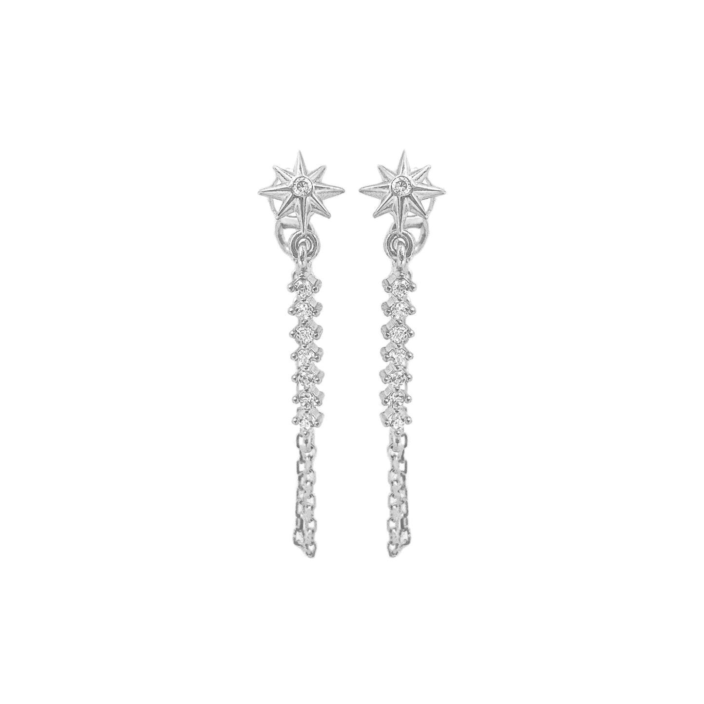 Star Row Stone Earring