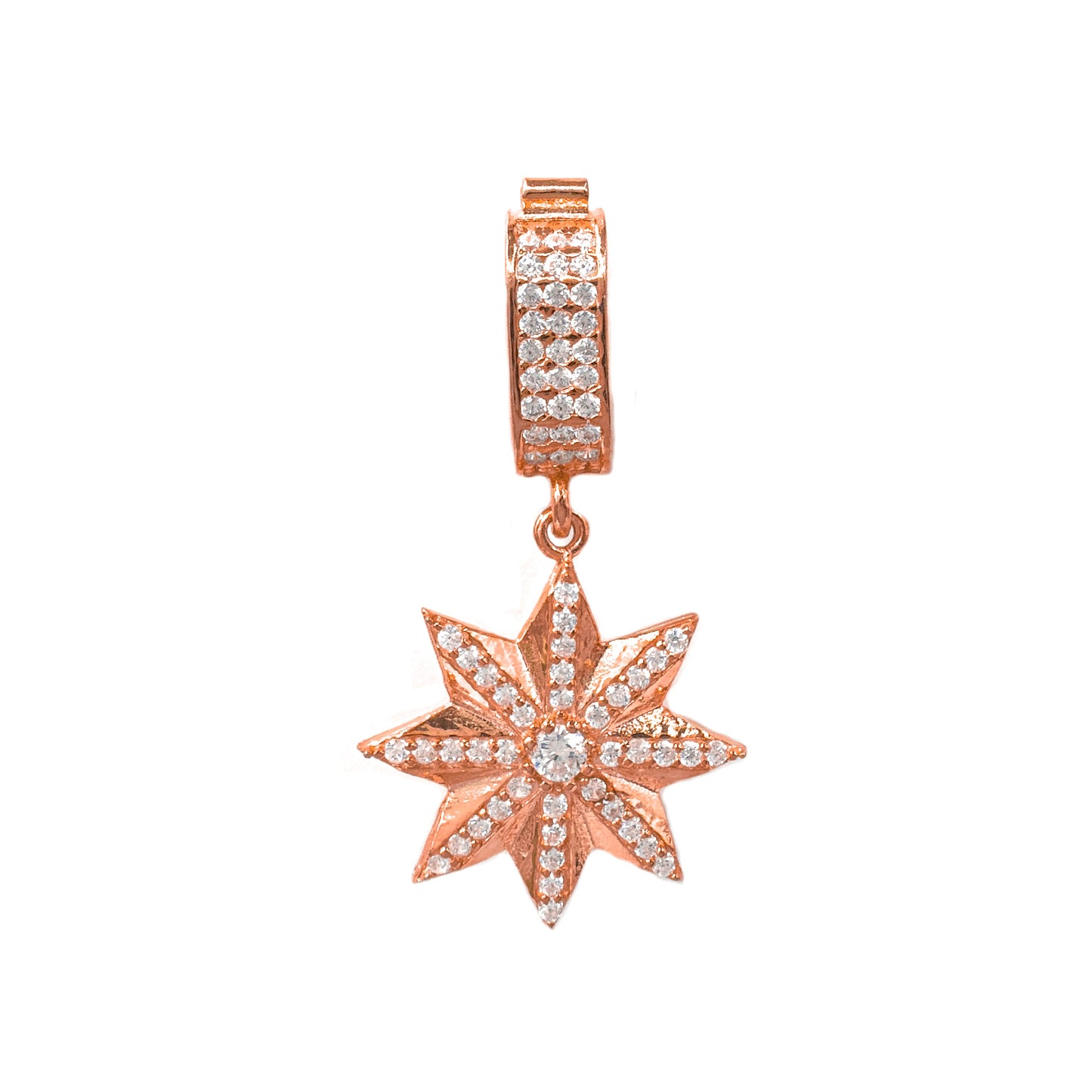 Stone Snowflake Pendant / Charm