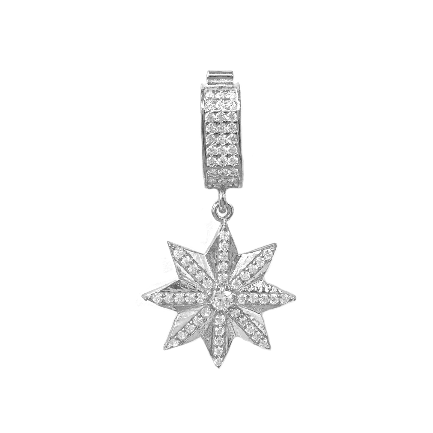 Stone Snowflake Pendant / Charm