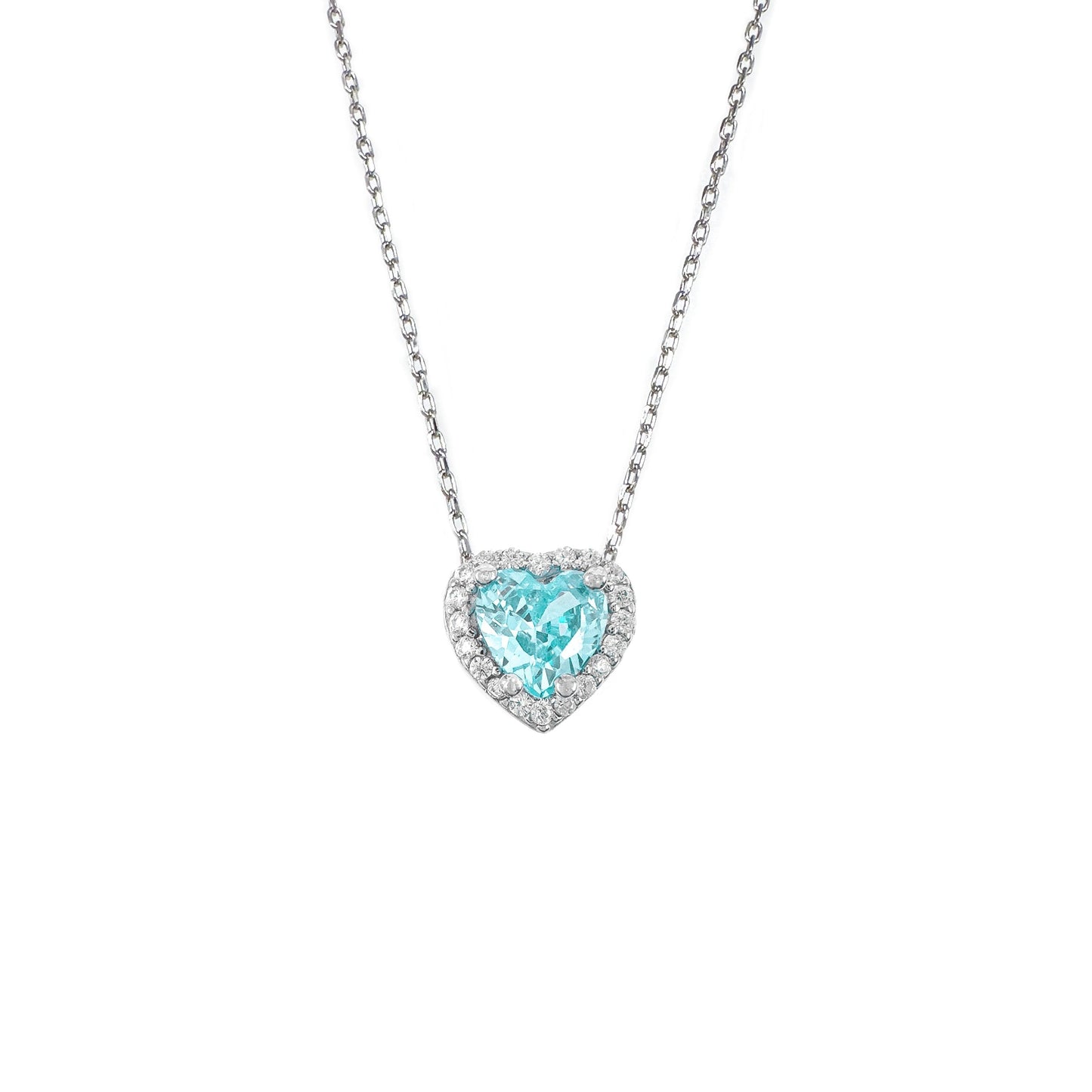 Colorful Stone Heart Necklace