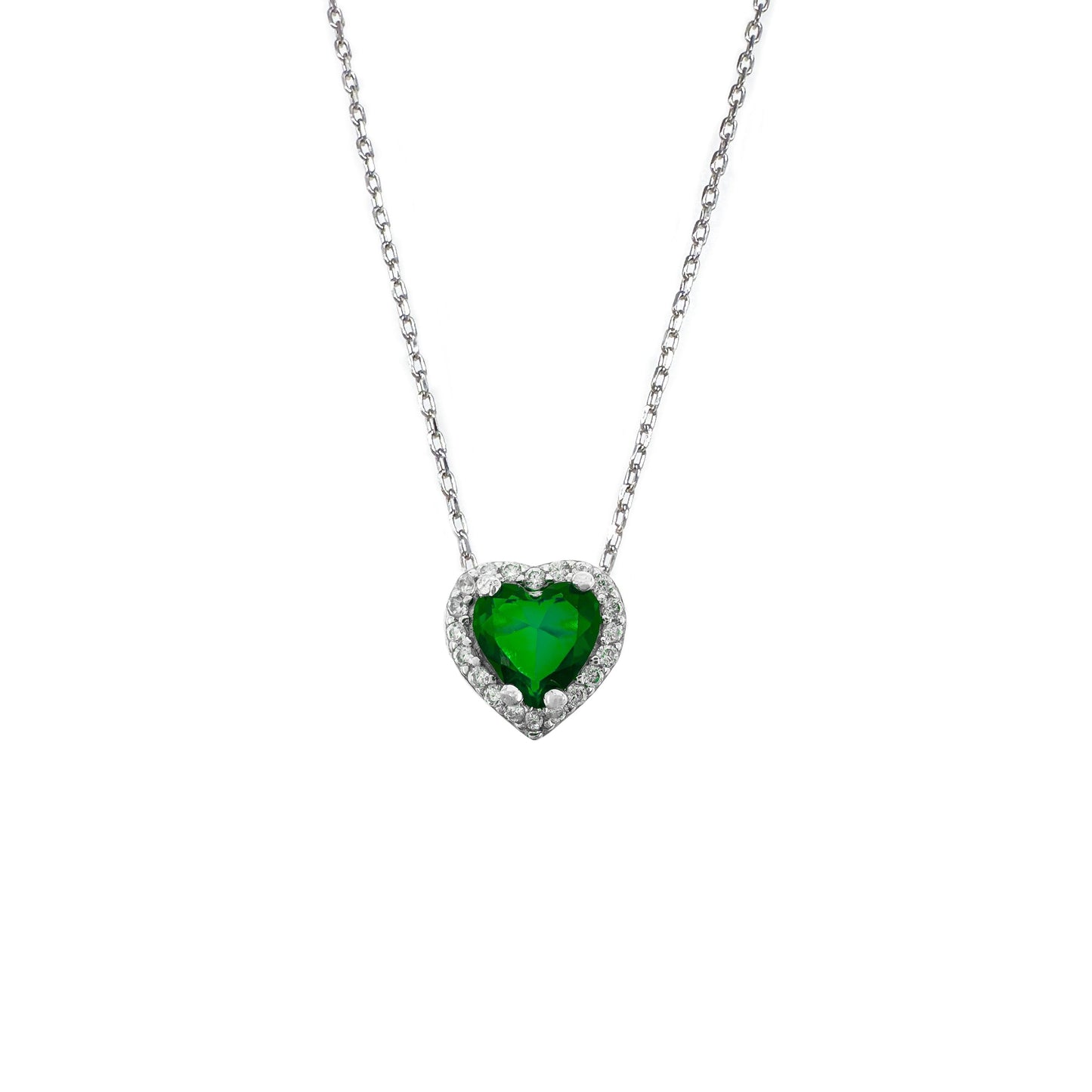 Colorful Stone Heart Necklace