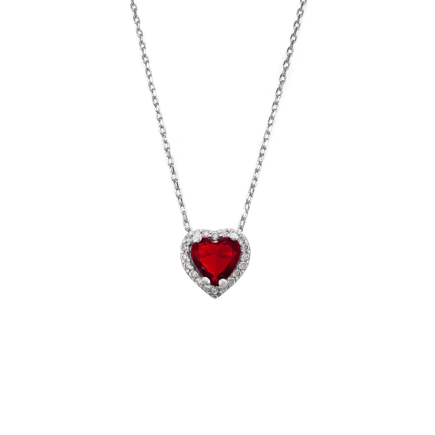 Colorful Stone Heart Necklace