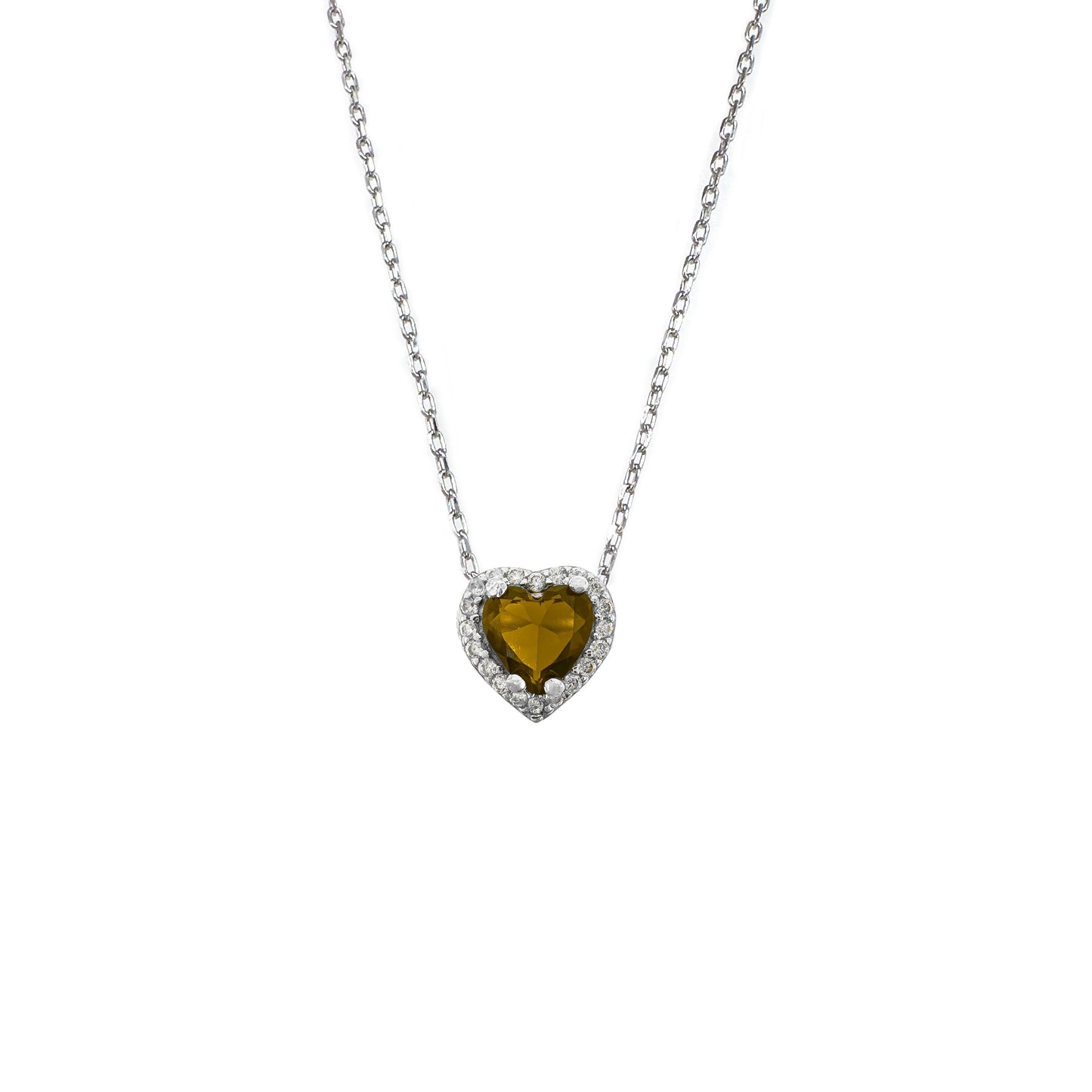 Colorful Stone Heart Necklace