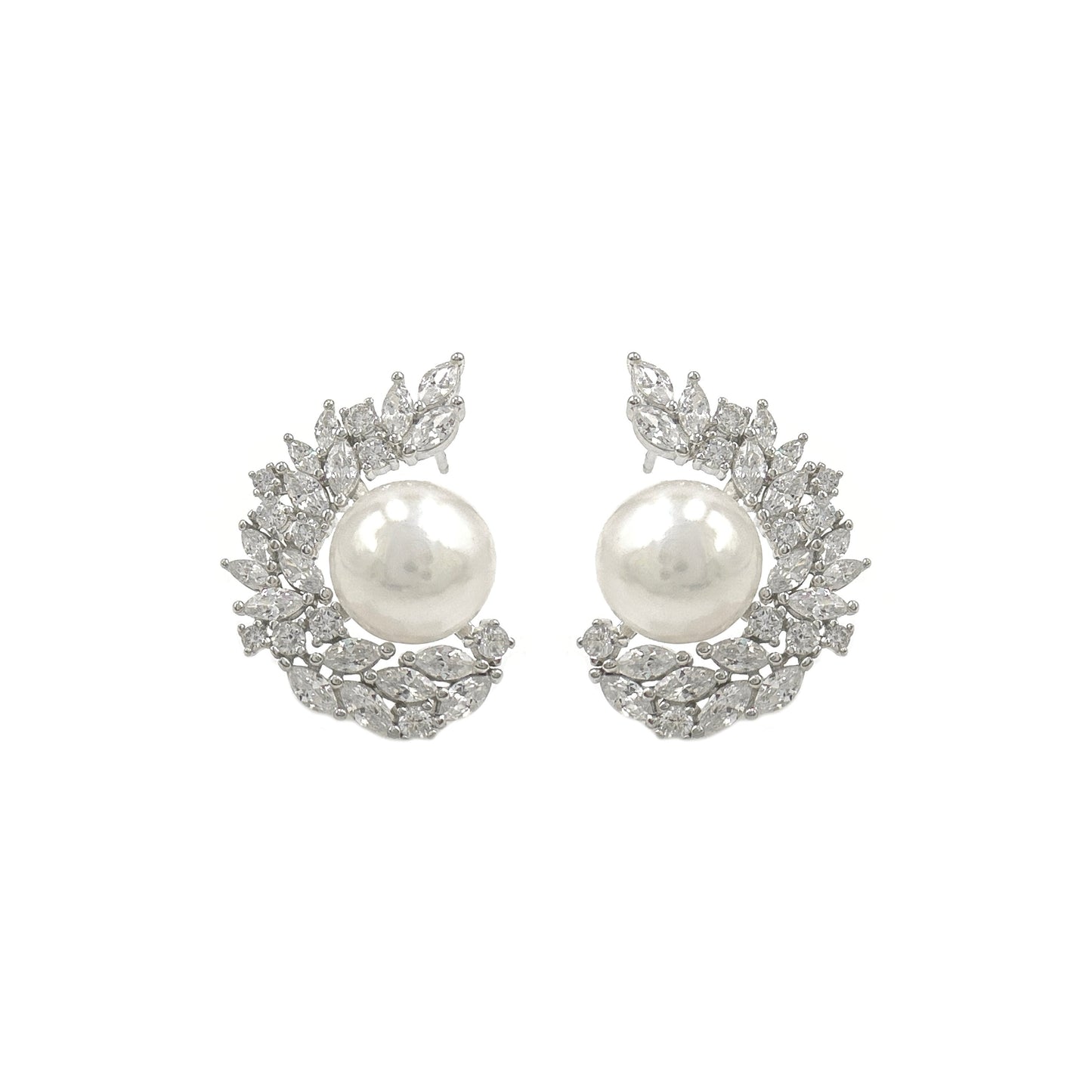 Stone Pearl Earrings
