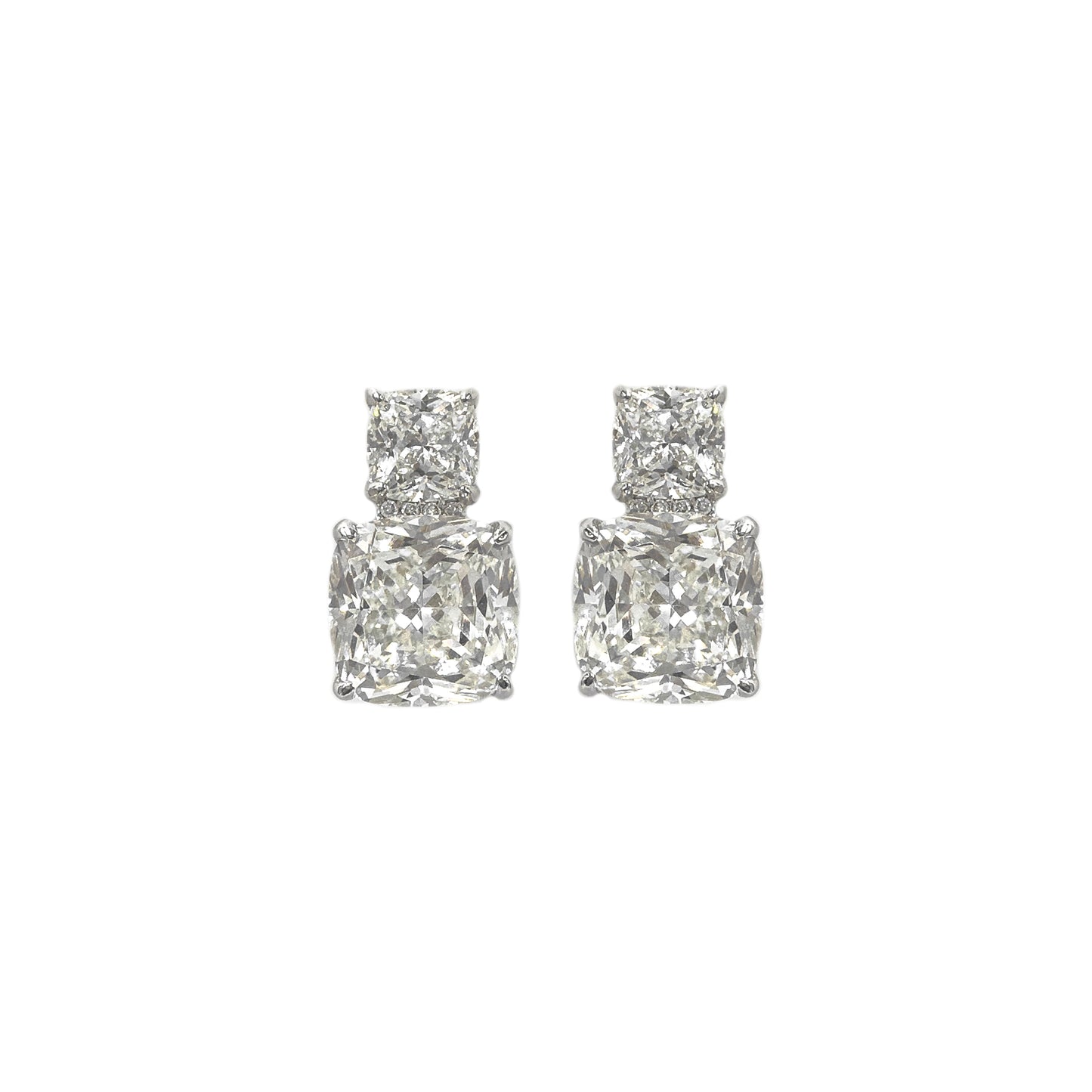 Square Stone G-Color Earrings