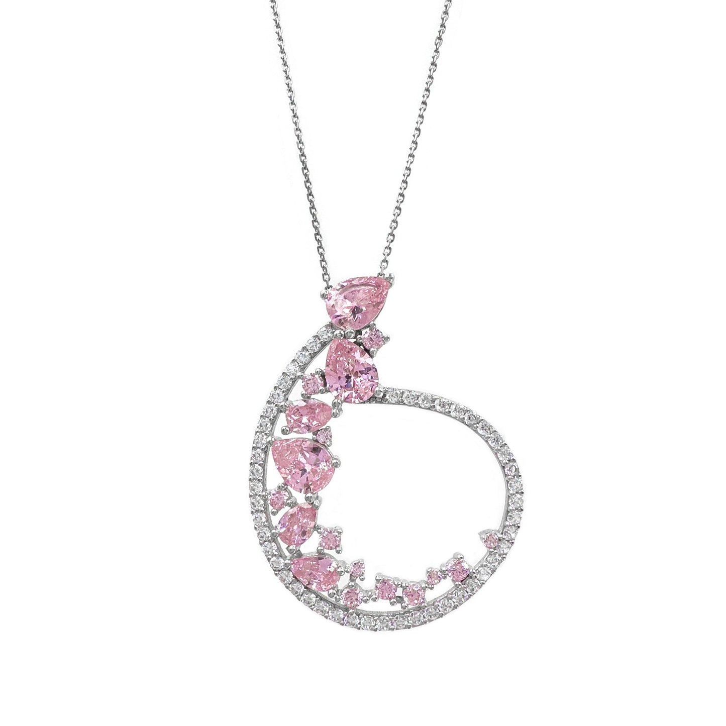 Pink Stone Design Necklace