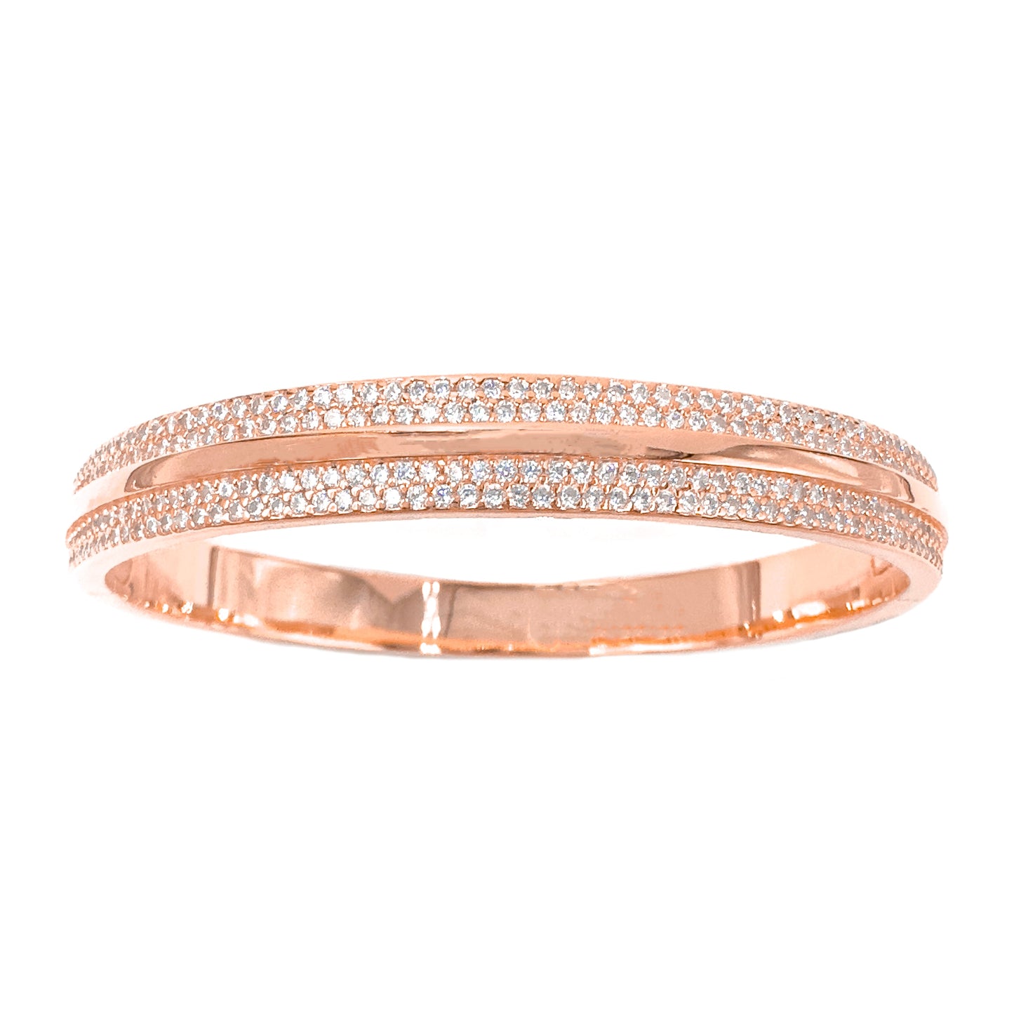 Bracelet with Plain Center and Row Stones