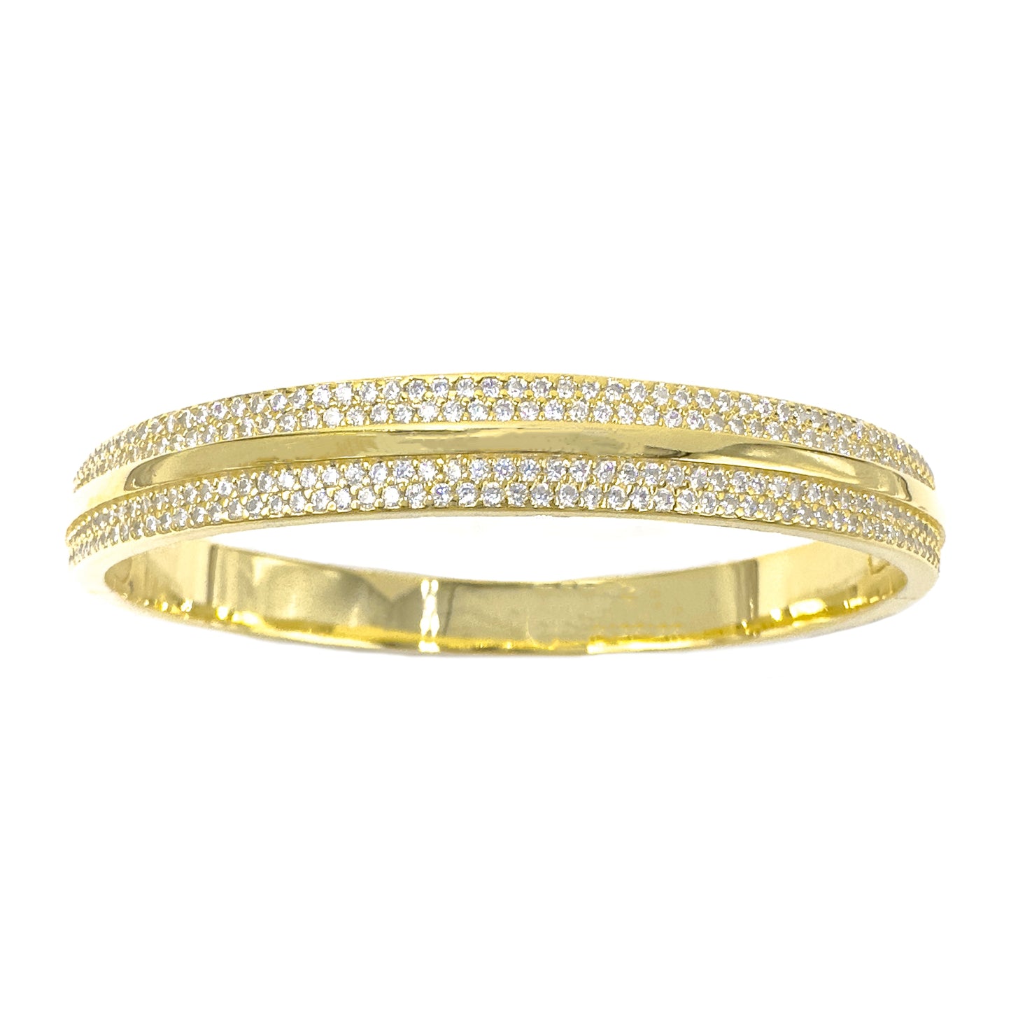 Bracelet with Plain Center and Row Stones