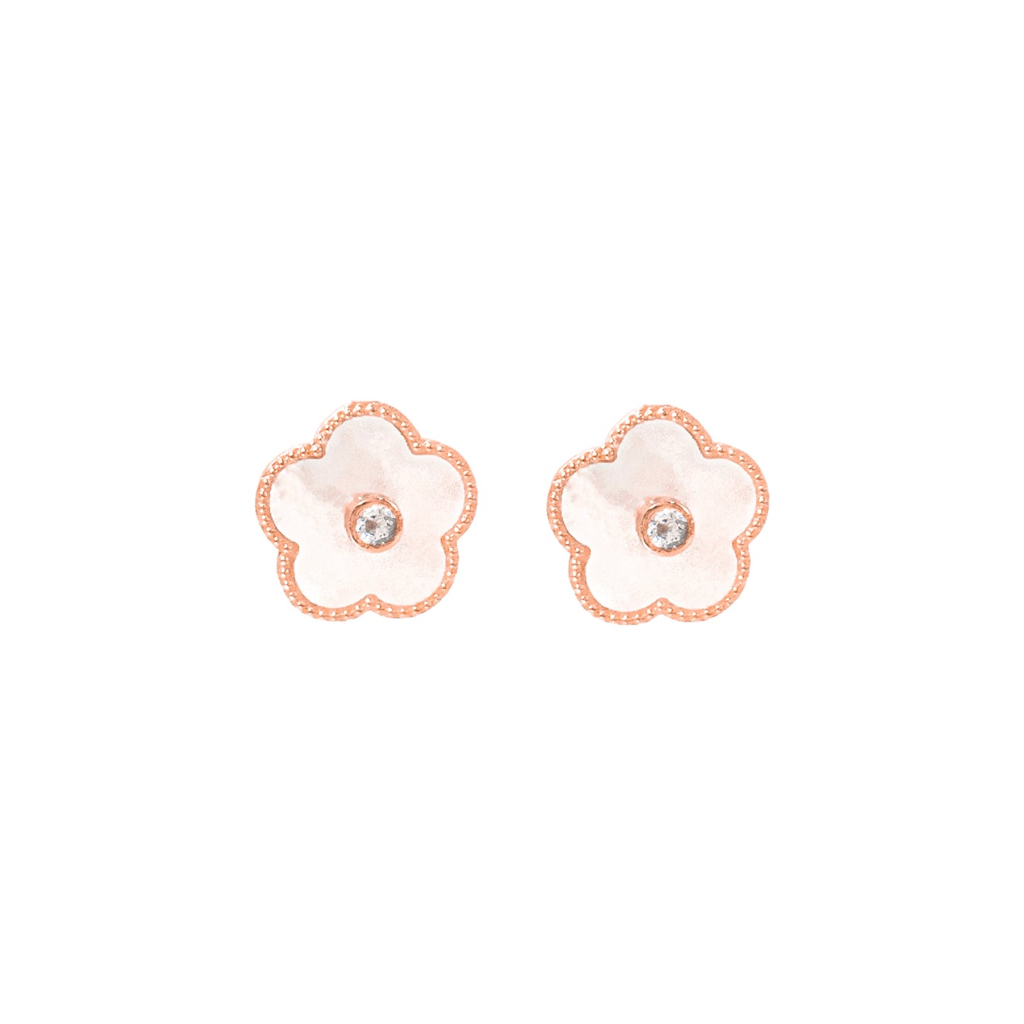 Mother of Pearl Clover Earrings