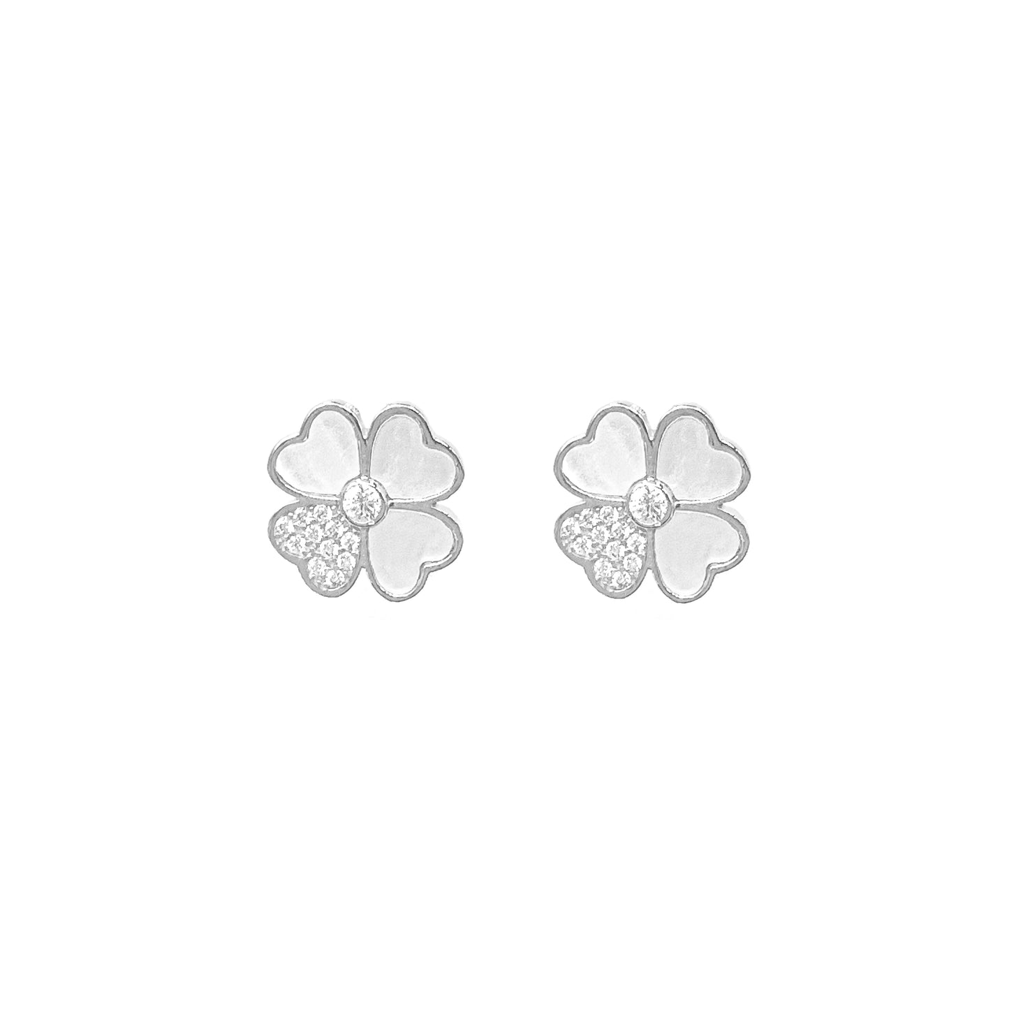 Stone Clover Earrings