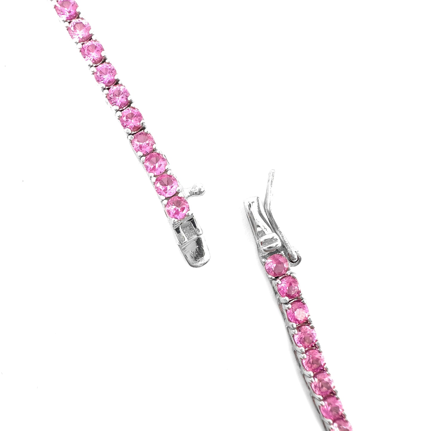 Two and a half mm Colorful Tennis Necklace