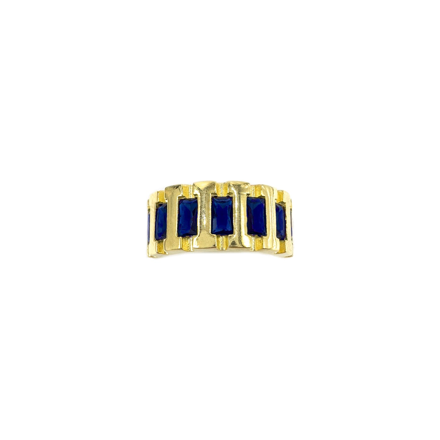 Vintage Ring with Navy Blue Stone