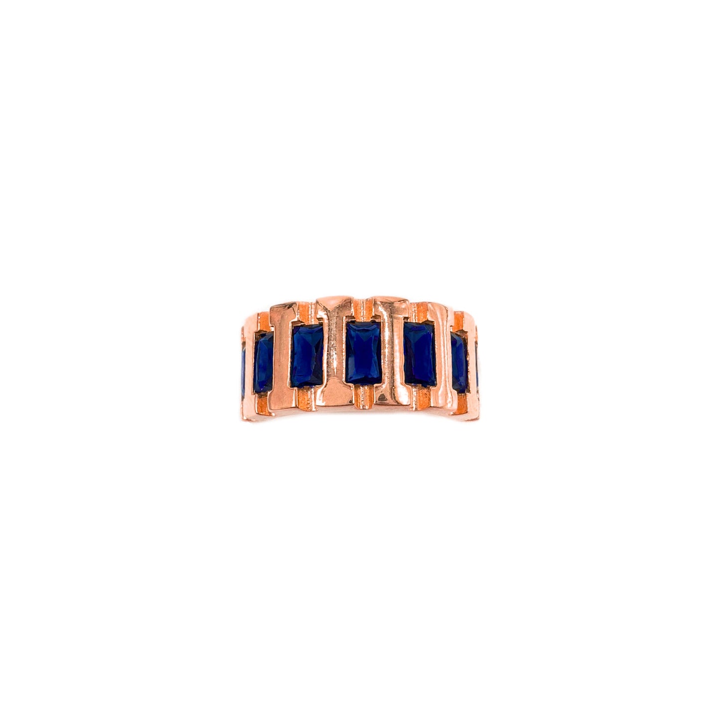 Vintage Ring with Navy Blue Stone