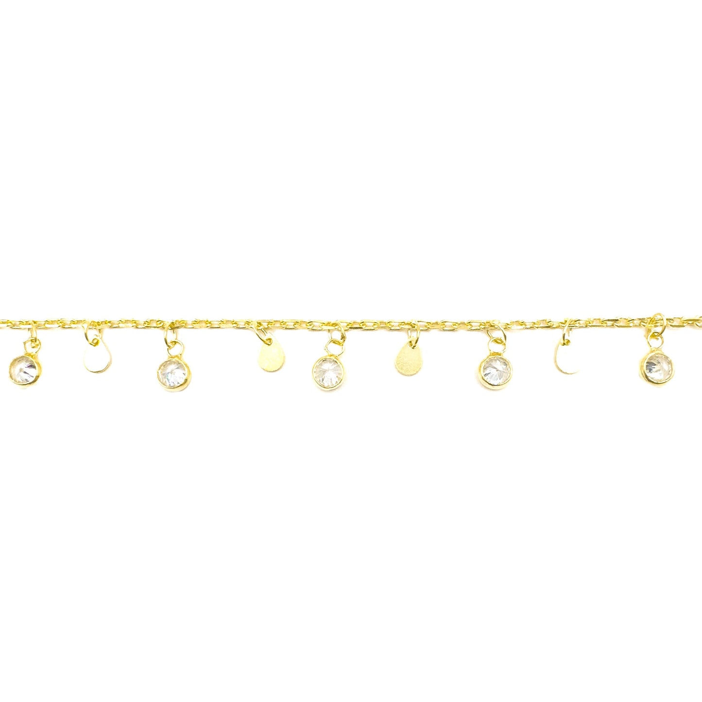Dangling Stone Sequined Anklet
