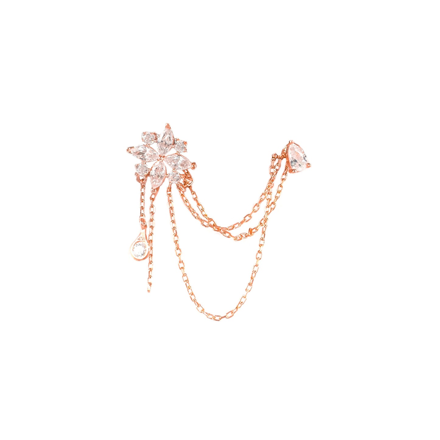 Chain Double Hole Earrings