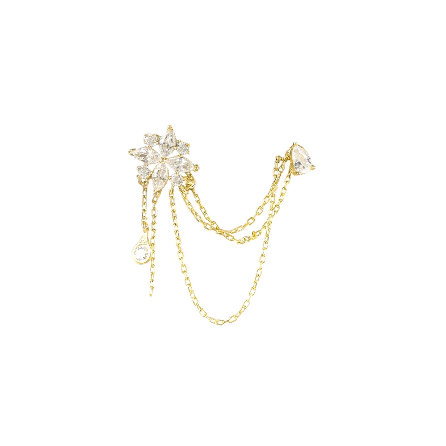 Chain Double Hole Earrings