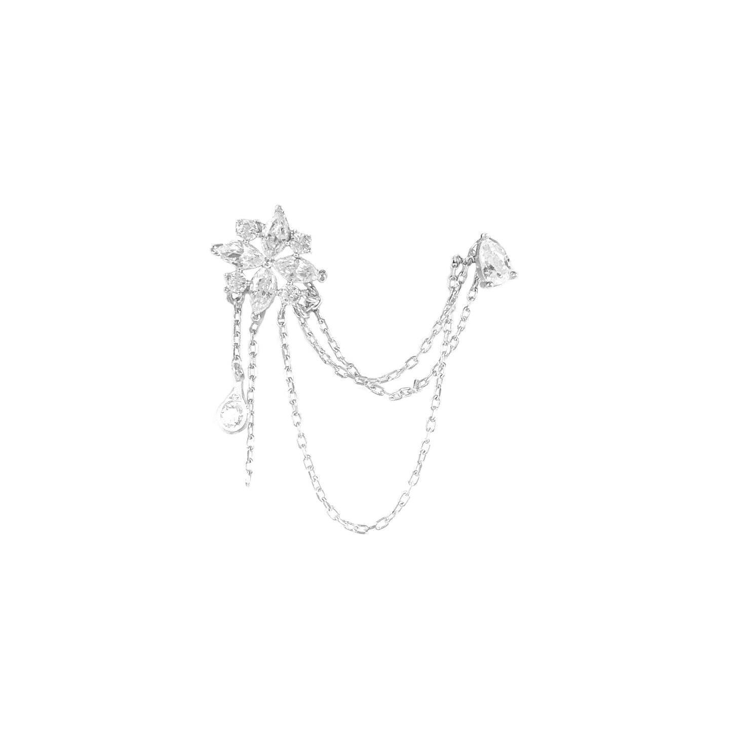 Chain Double Hole Earrings