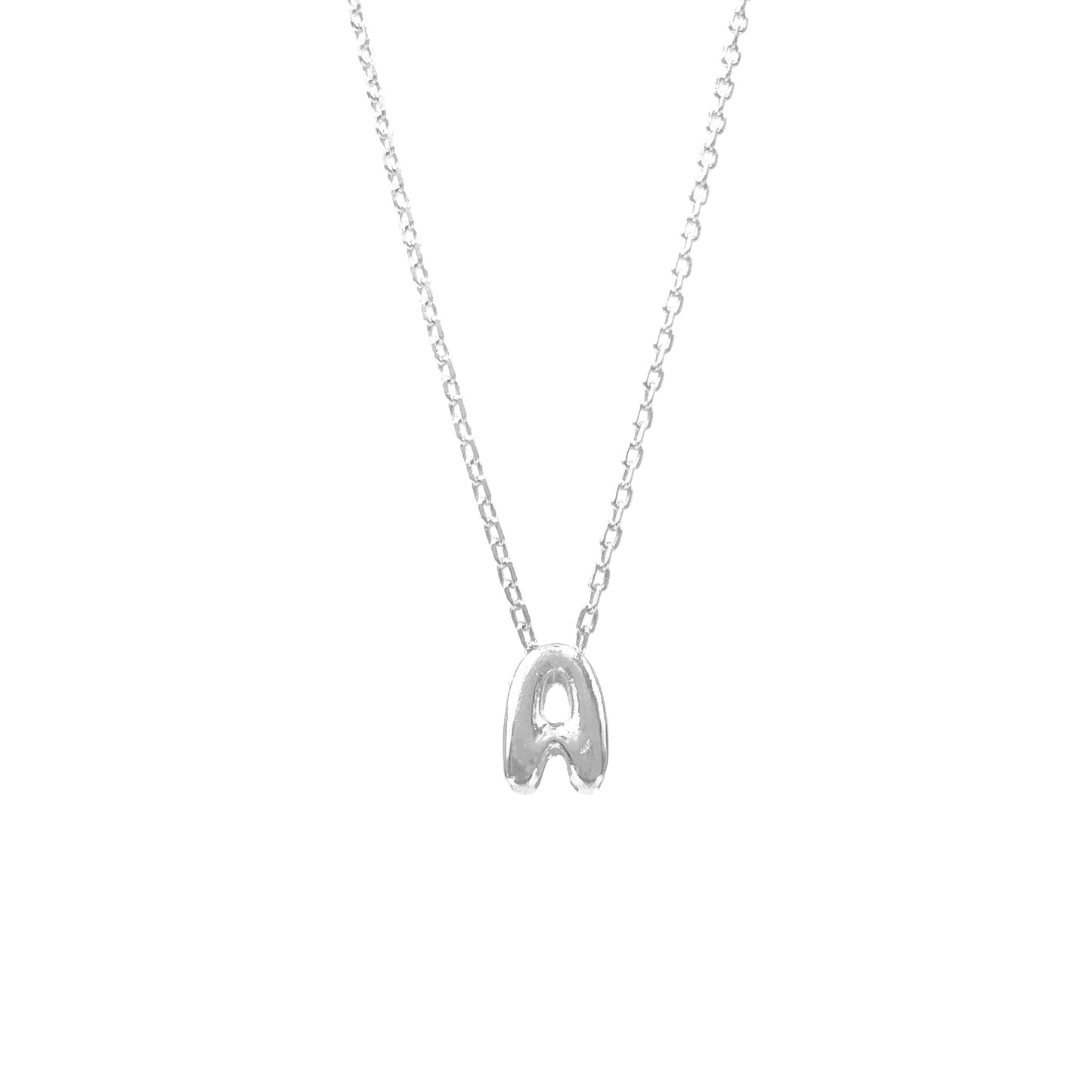 Minimal Domed Letter Necklace