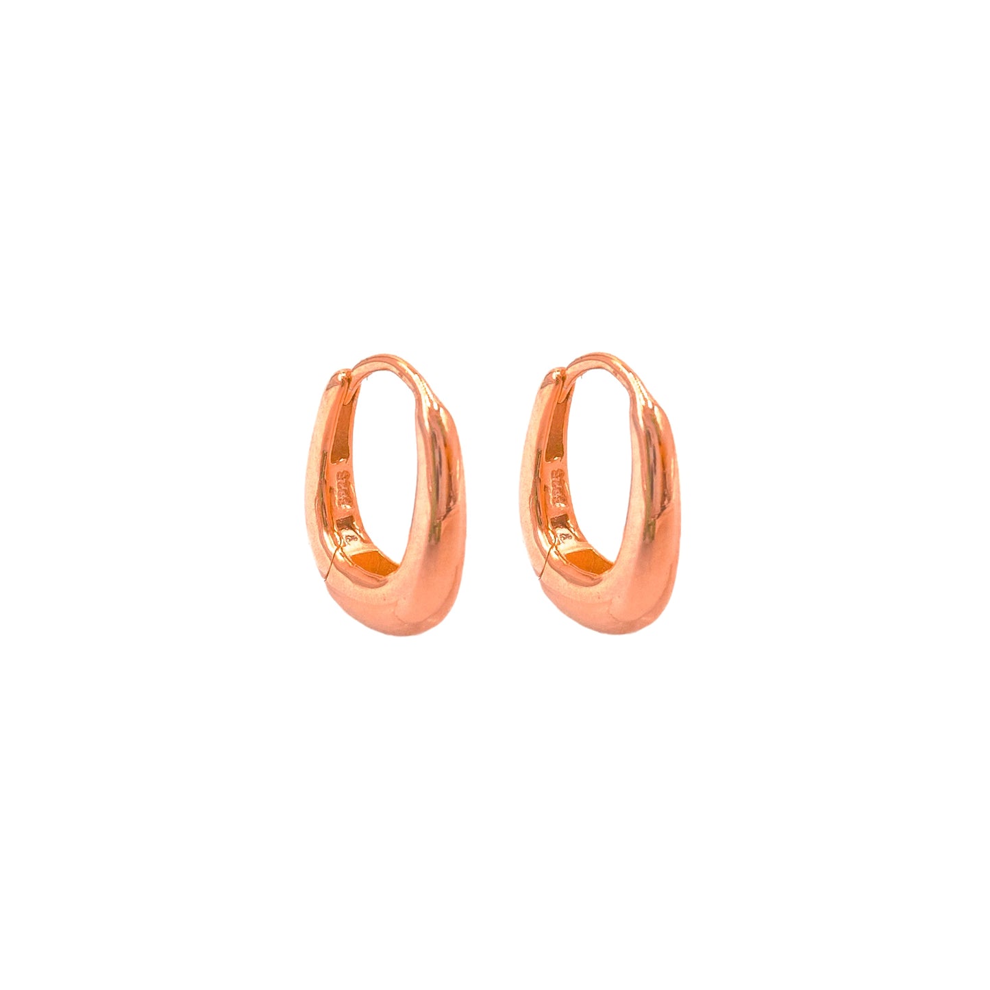 Small Pear Hoop Earrings