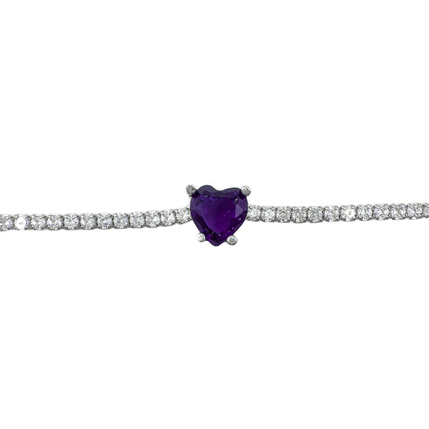 Purple Heart Tennis Bracelet