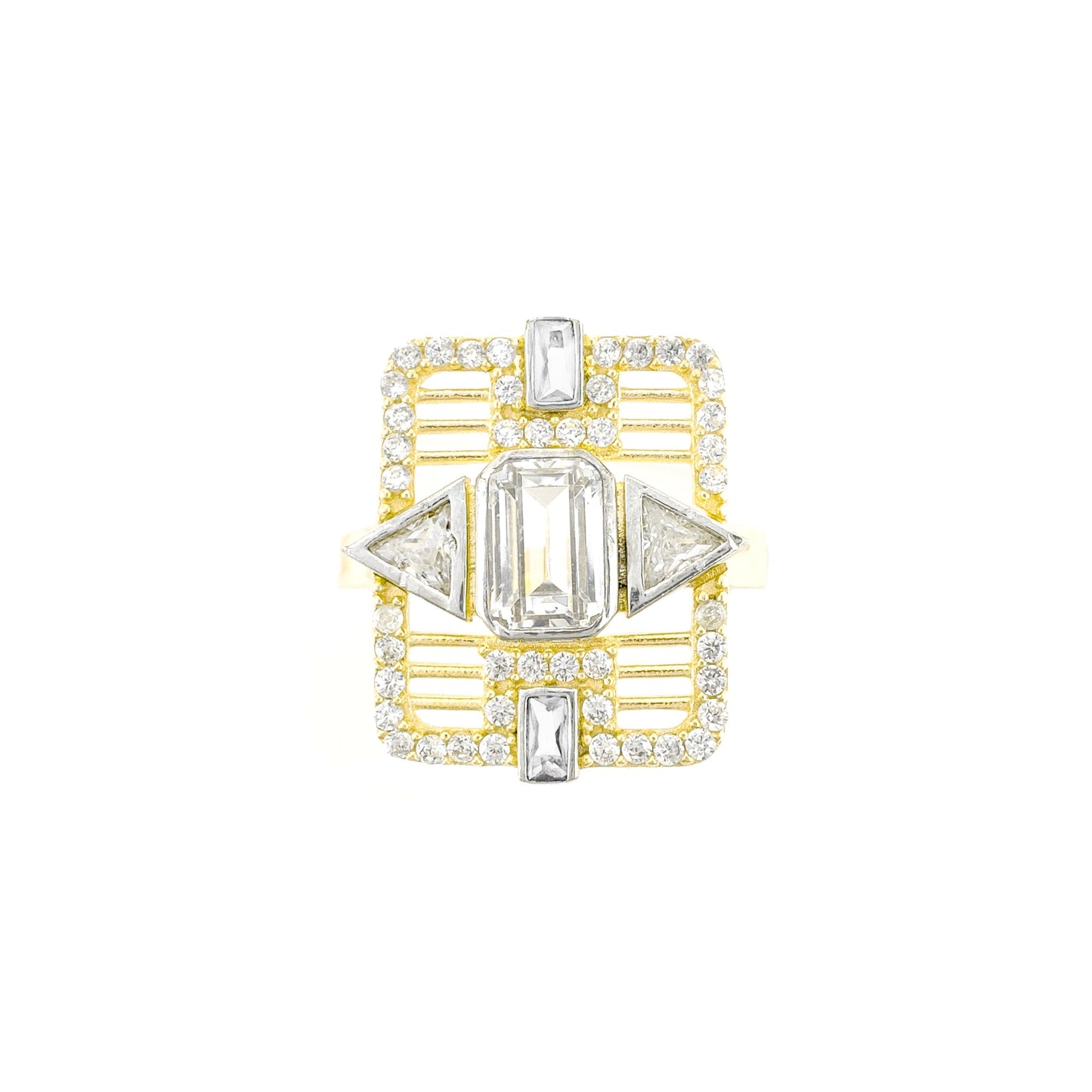 Vintage Triangle Stone Ring