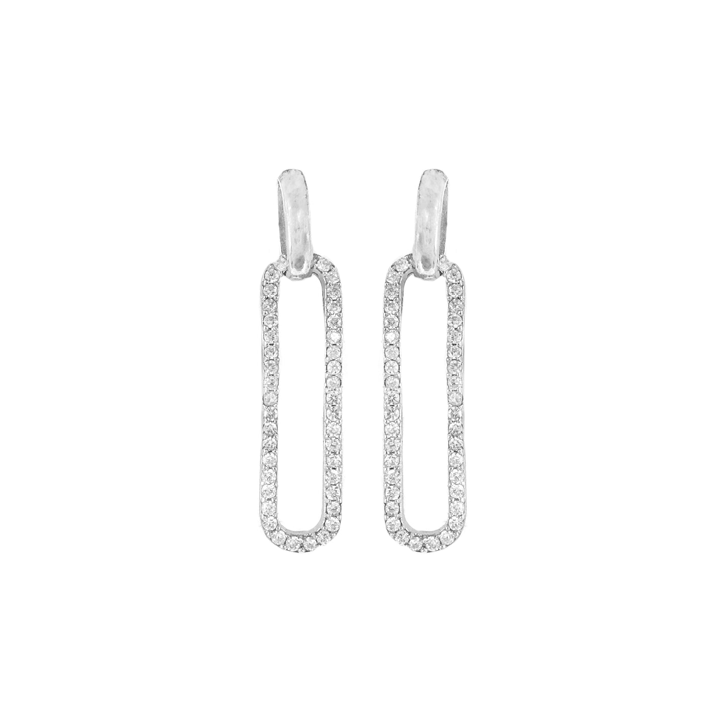 Stone Paperclip Earring